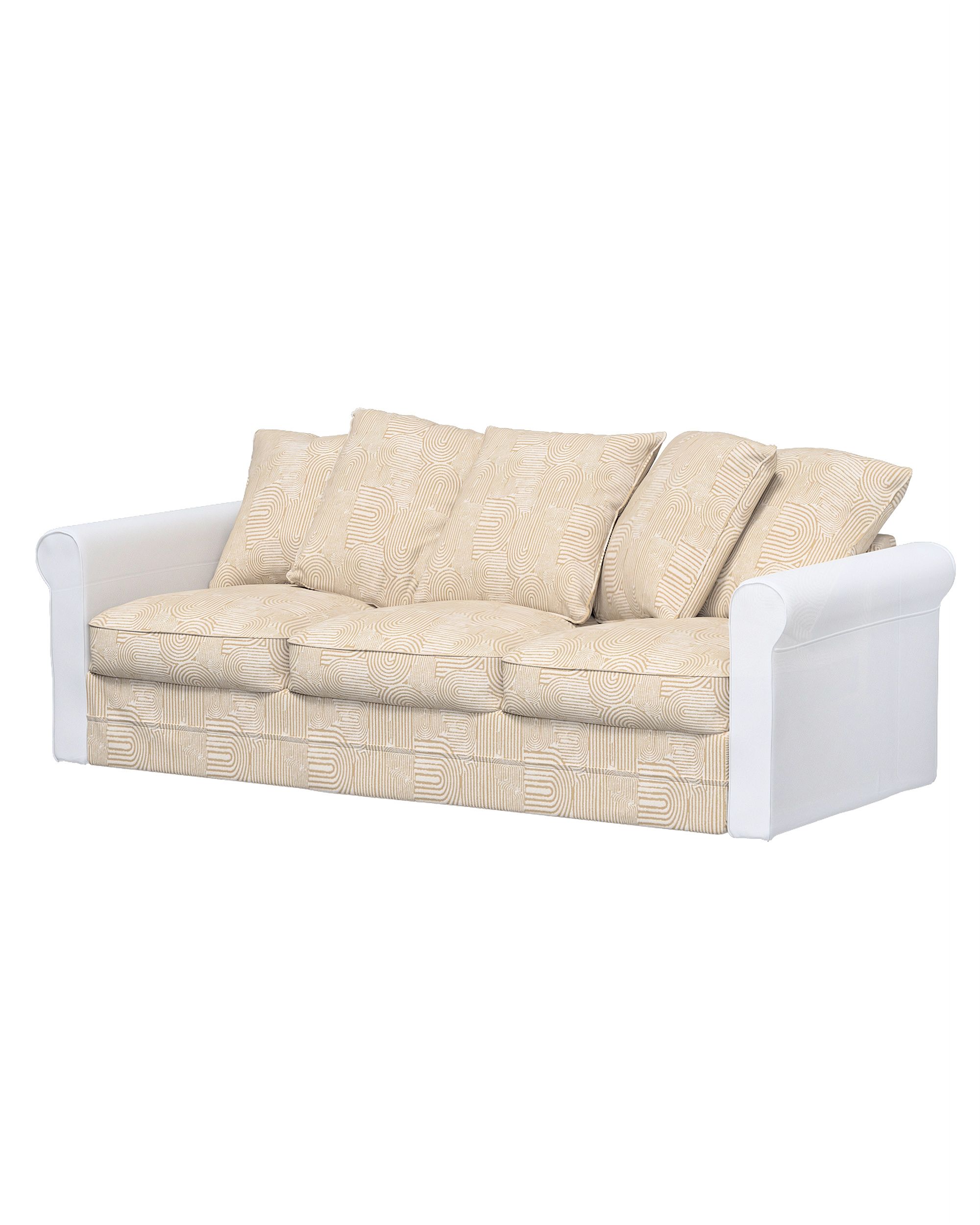 Bezug für Grönlid 3-Sitzer Sofaelement nicht ausklappbar Farbe beige Stoff strukturiert, gemustert