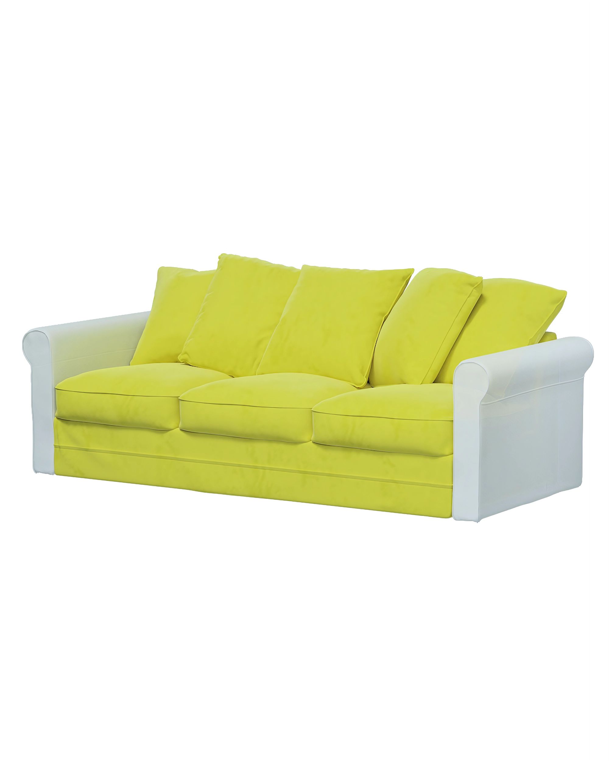 Bezug für Grönlid 3-Sitzer Sofaelement nicht ausklappbar Farbe grün Stoff glänzend, samt