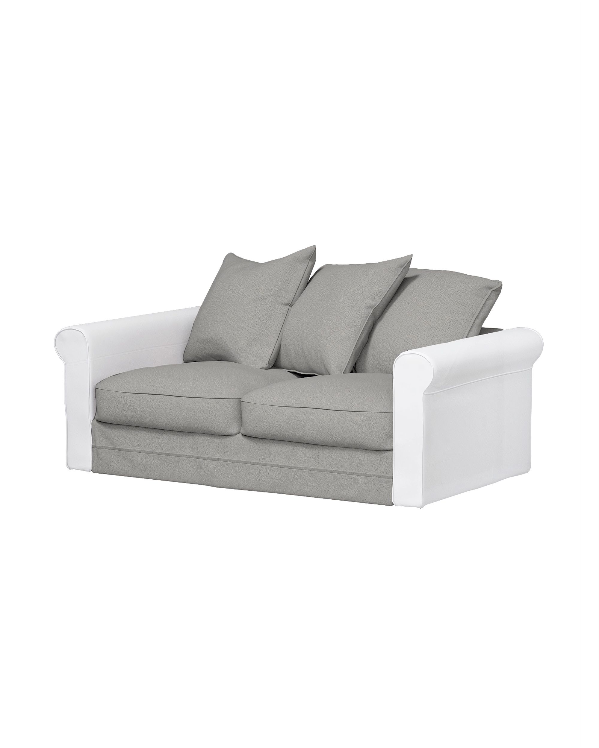 Bezug für Grönlid 2-Sitzer Sofaelement Farbe grau Stoff strukturiert