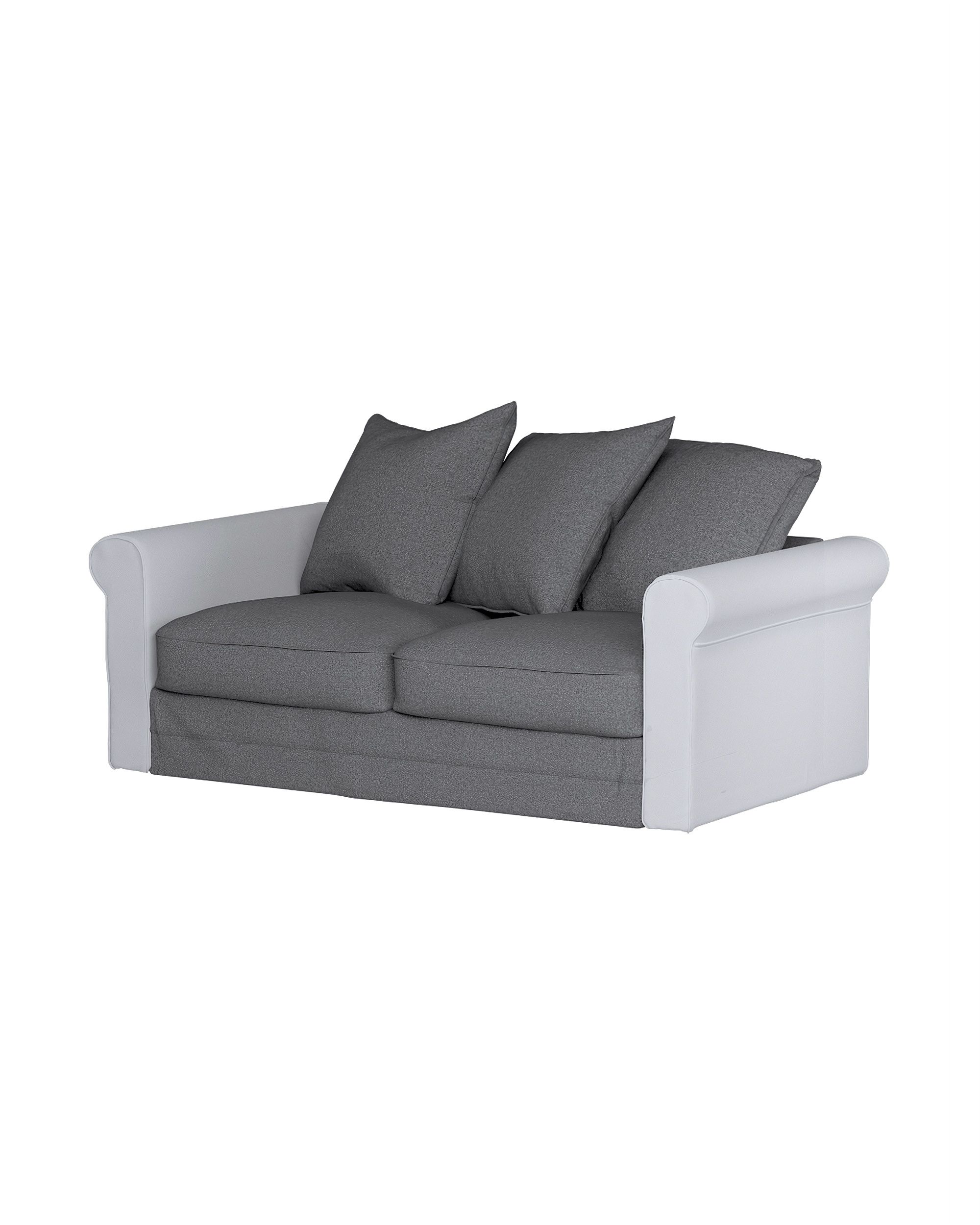 Bezug für Grönlid 2-Sitzer Sofaelement Farbe grau Stoff strukturiert