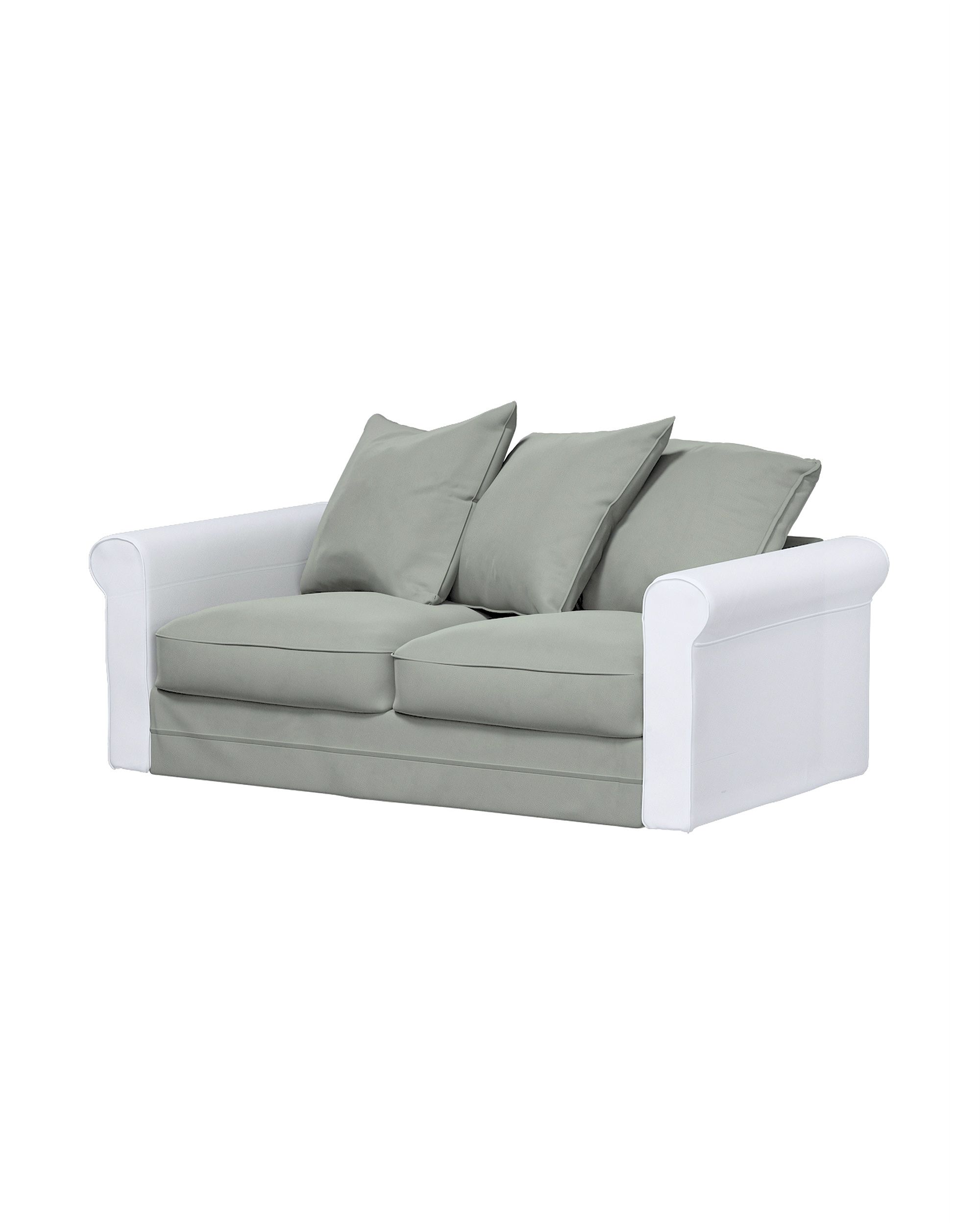 Bezug für Grönlid 2-Sitzer Sofaelement Farbe grau Stoff glänzend, samt