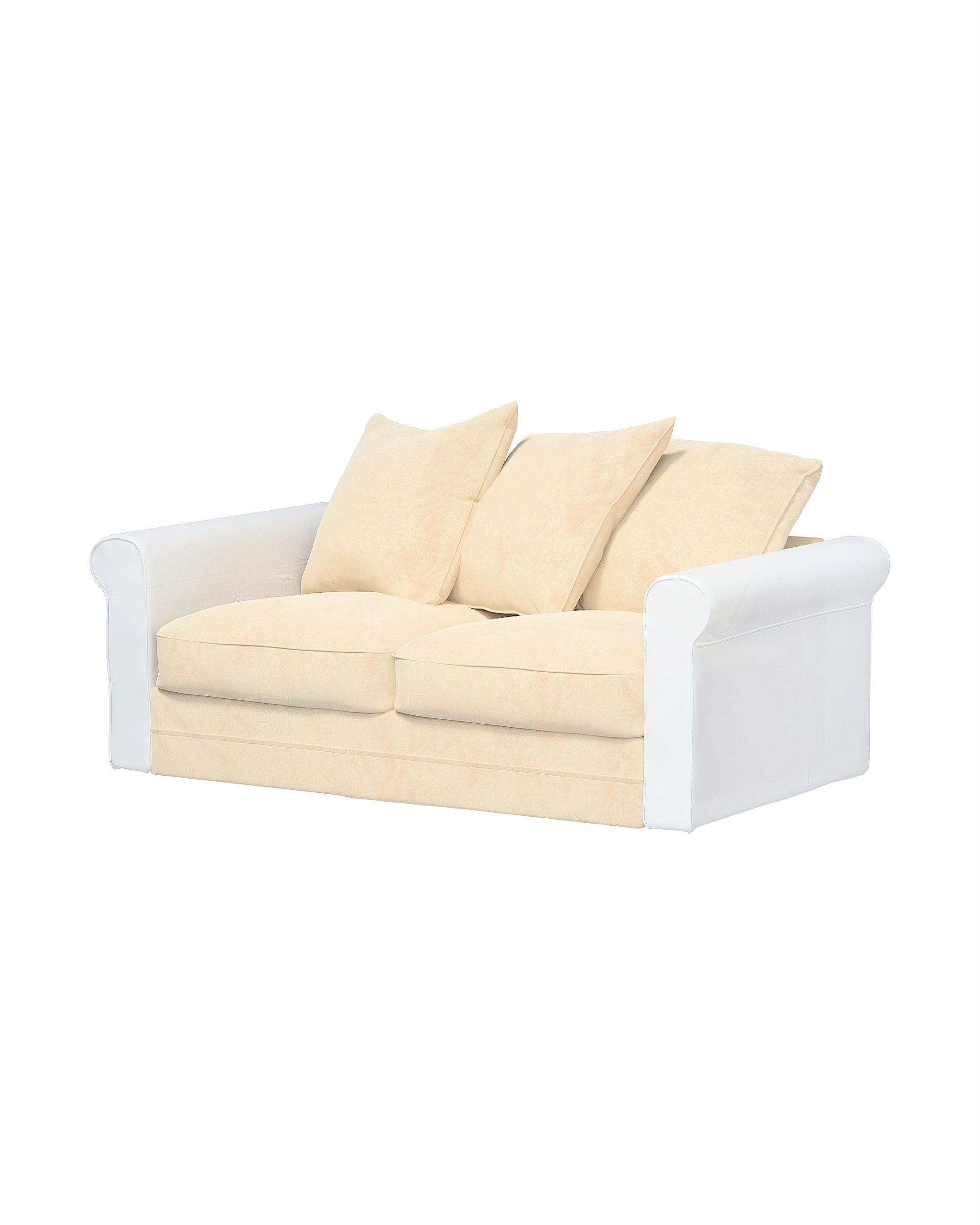 Bezug für Grönlid 2-Sitzer Sofaelement Farbe ecru Stoff glänzend, samt
