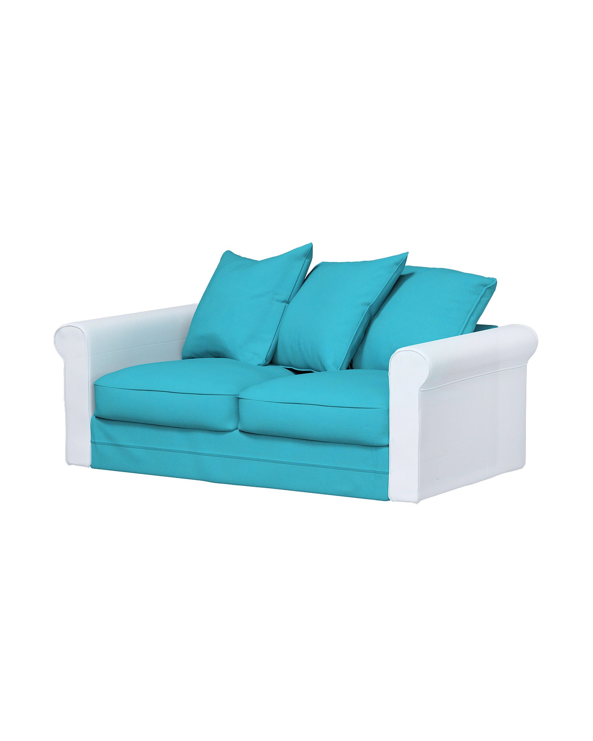 Bezug für Grönlid 2-Sitzer Sofaelement Farbe blau Stoff strukturiert