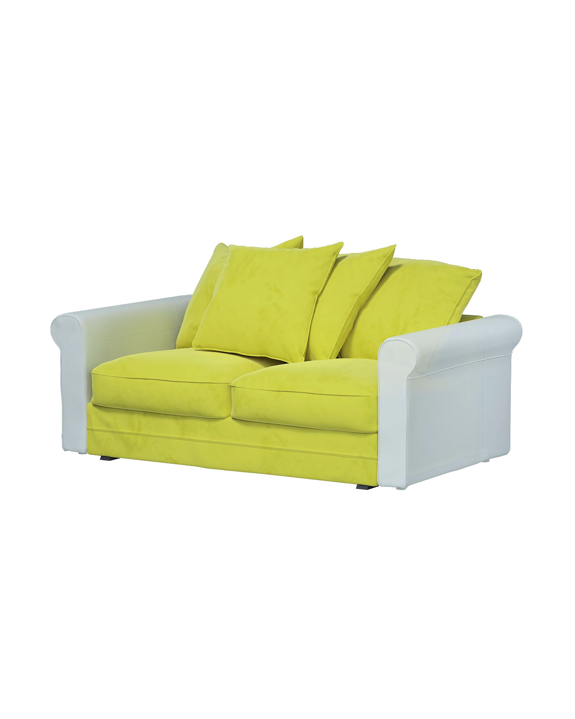 Bezug für Grönlid 2-Sitzer Bettsofaelement Farbe grün Stoff glänzend, samt