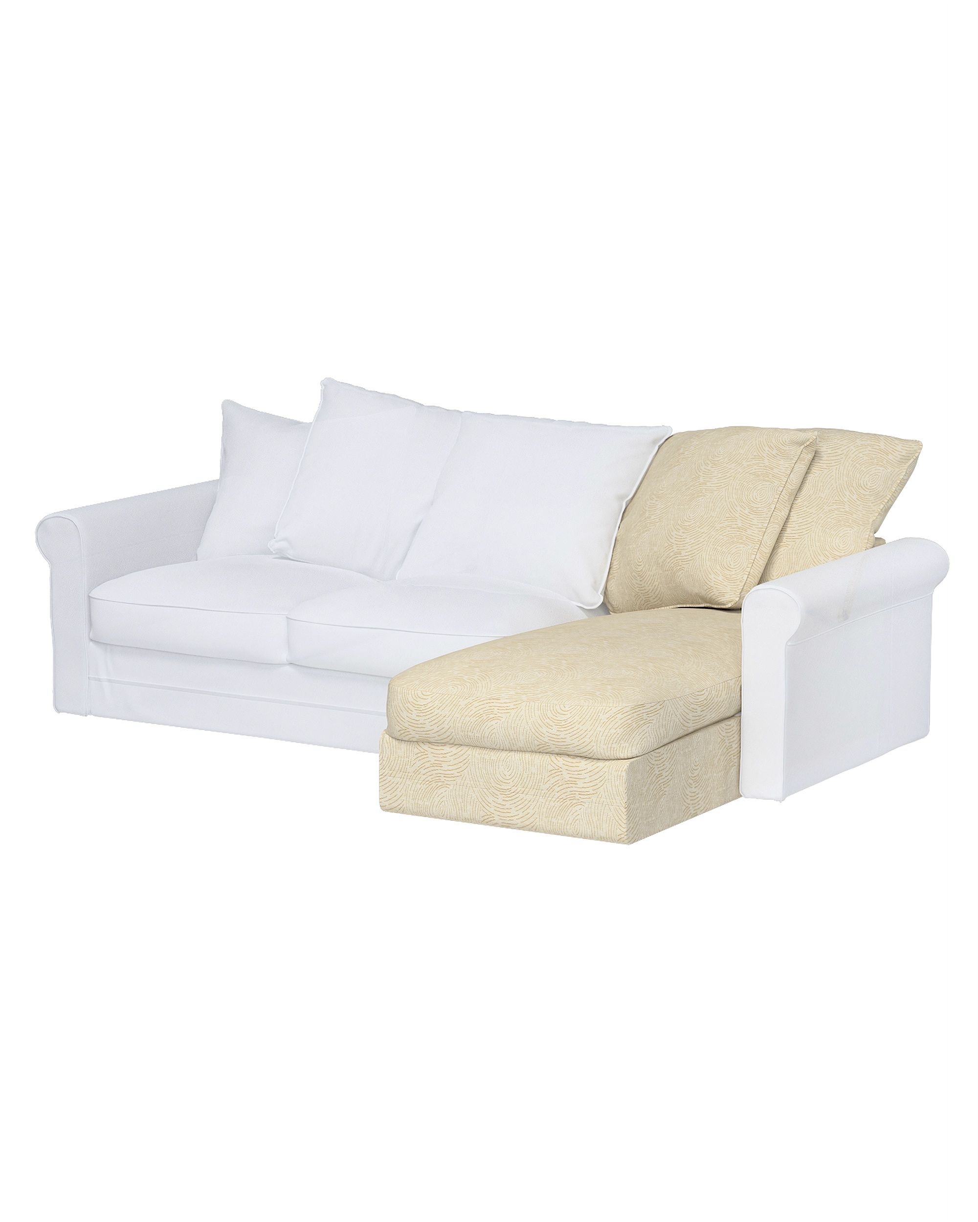 Bezug für Grönlid Recamierenelement Farbe beige Stoff glänzend, strukturiert, gemustert