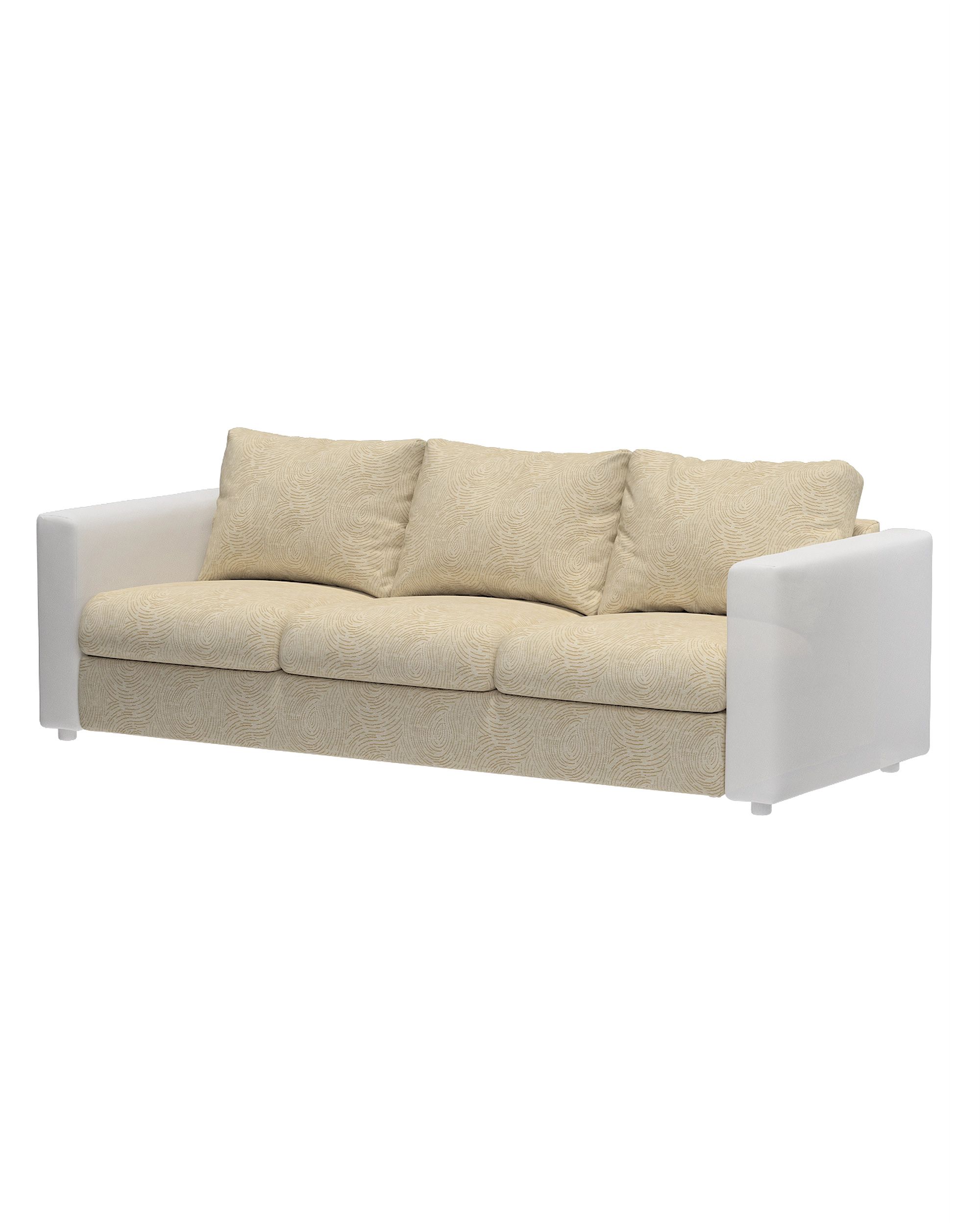 Bezug für nicht ausziehbare Vimle Sitzelement 3 Farbe beige Stoff glänzend, strukturiert, gemustert
