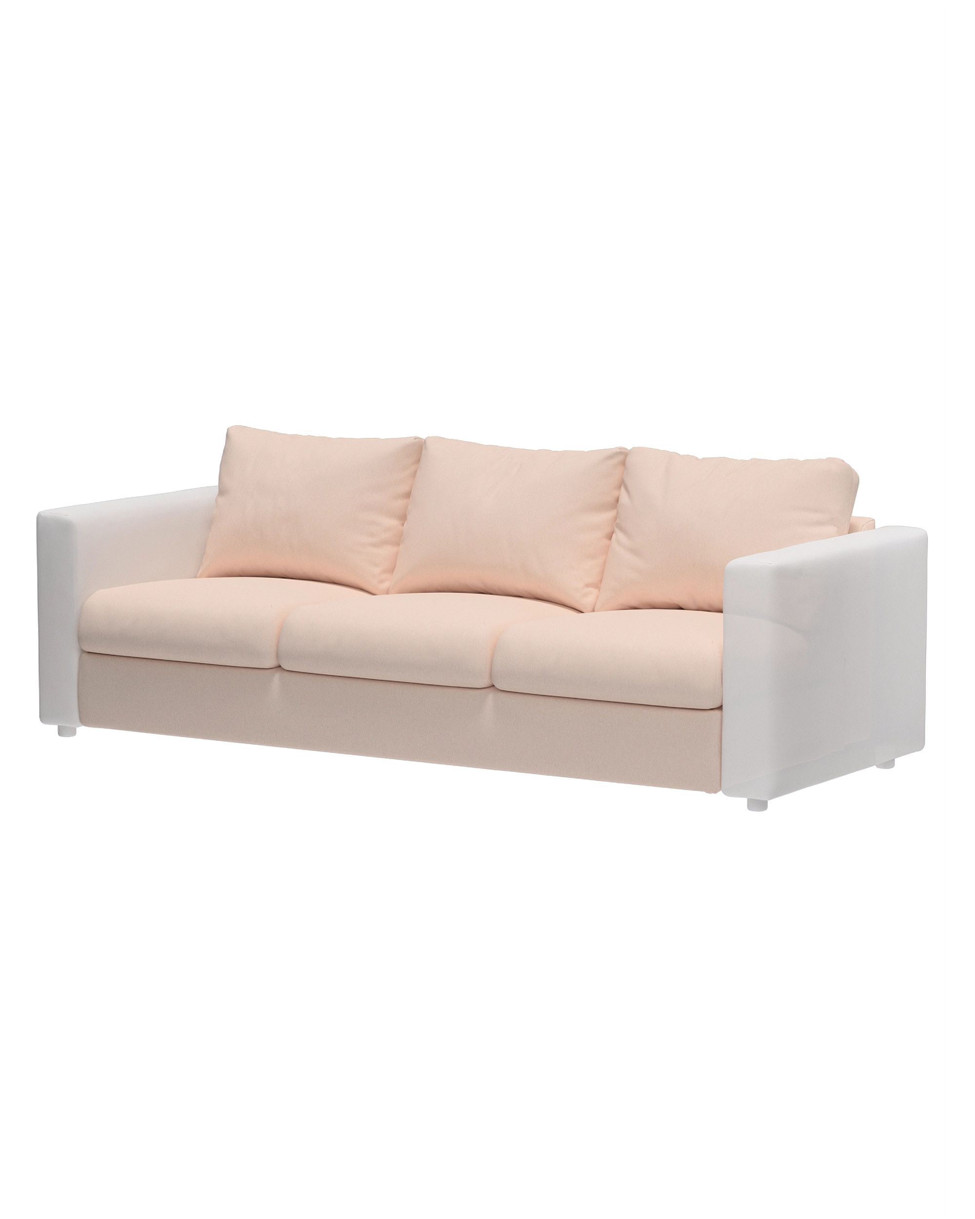 Bezug für nicht ausziehbare Vimle Sitzelement 3 Farbe rosa Stoff strukturiert
