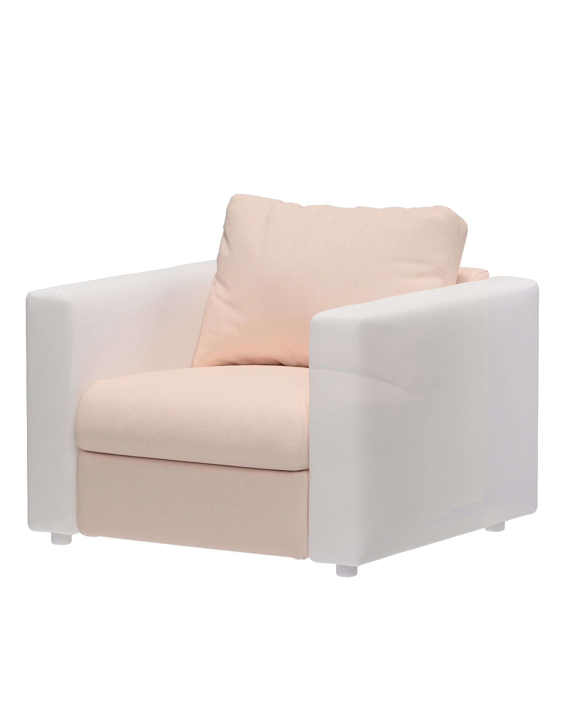 Bezug für Vimle Sitzelement Farbe rosa Stoff strukturiert