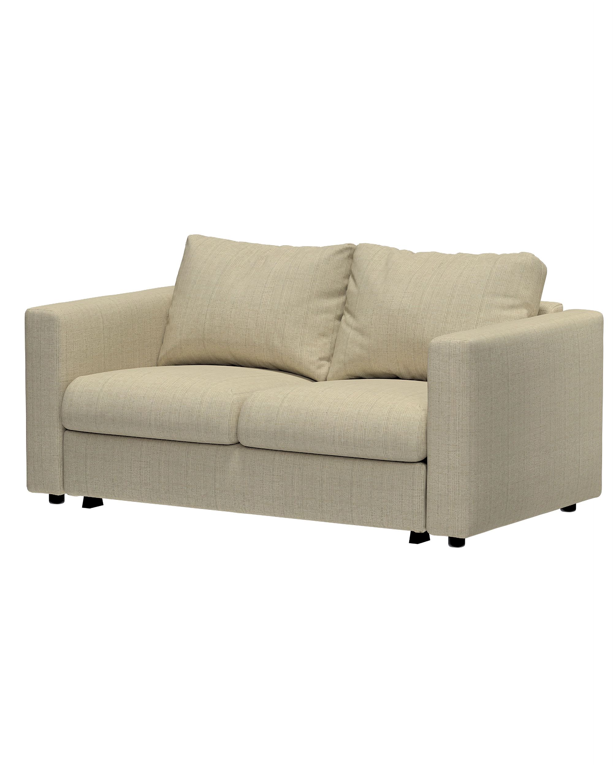 Bezug für Vimle 2-er Bettsofaelement Farbe beige Stoff strukturiert (hover)