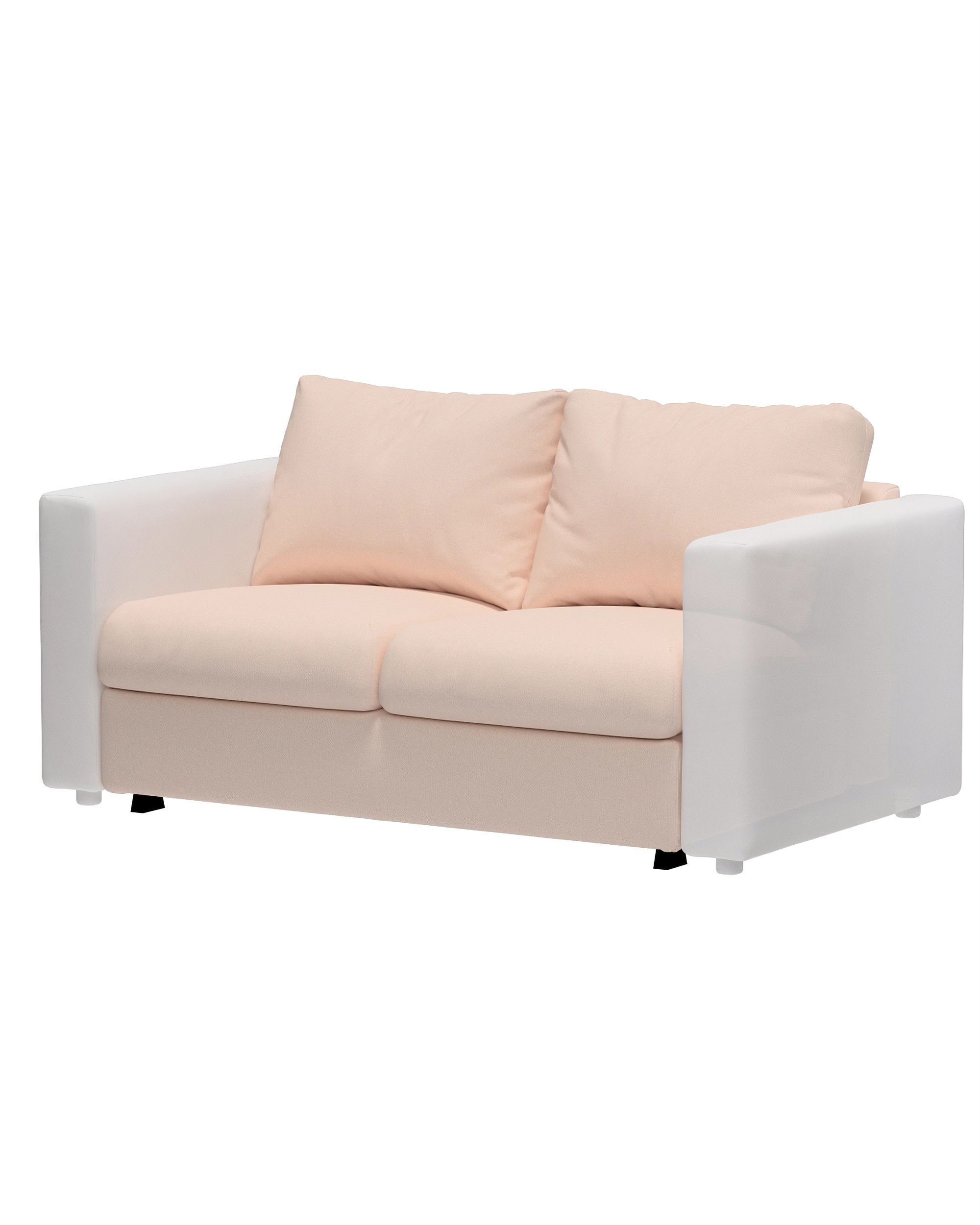 Bezug für Vimle 2-er Bettsofaelement Farbe rosa Stoff strukturiert