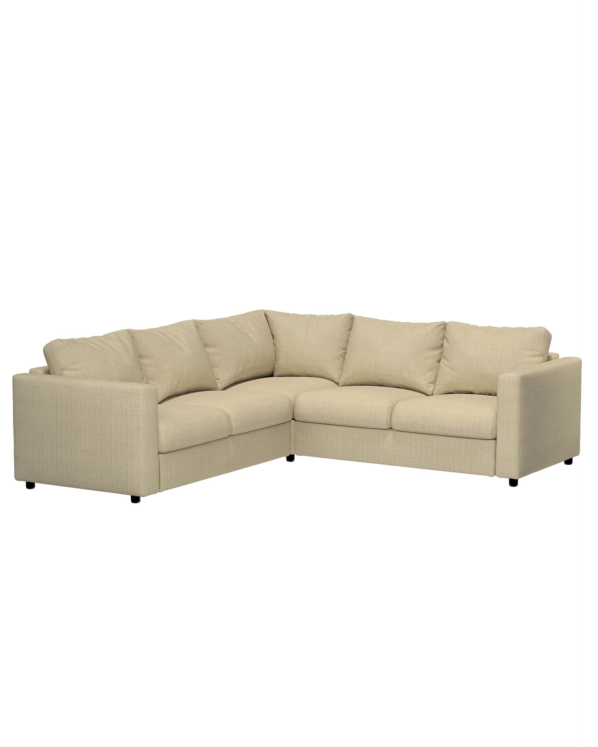 Bezug für Vimle Eckelement Farbe beige Stoff strukturiert (hover)