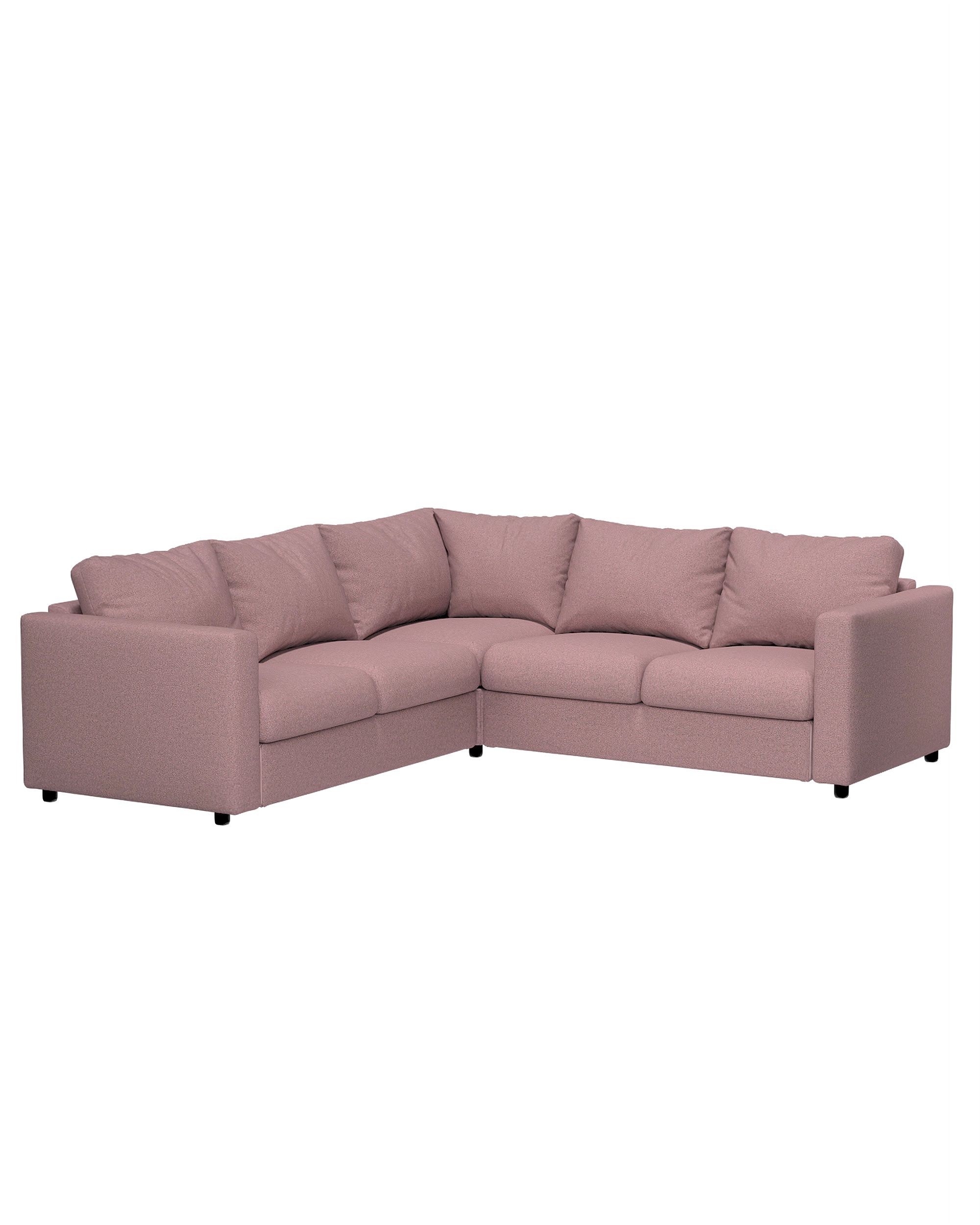 Bezug für Vimle Eckelement Farbe rosa Stoff strukturiert (hover)
