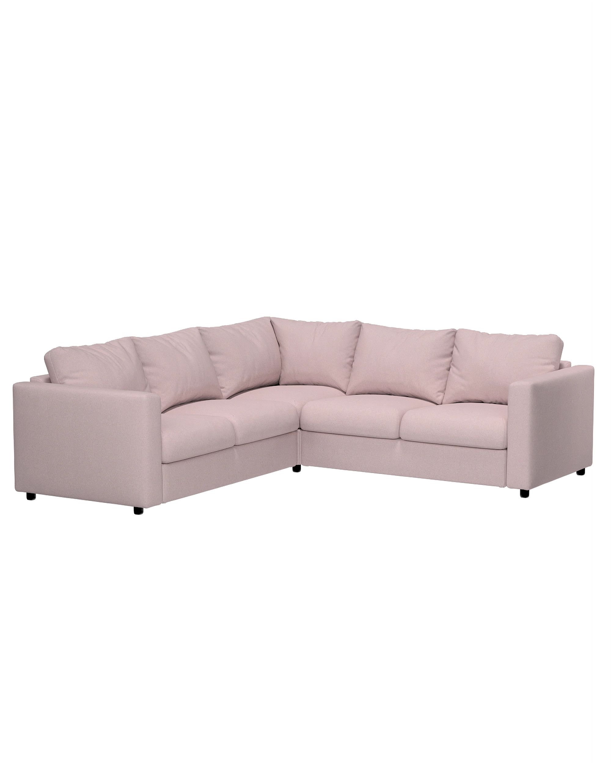 Bezug für Vimle Eckelement Farbe rosa Stoff strukturiert (hover)