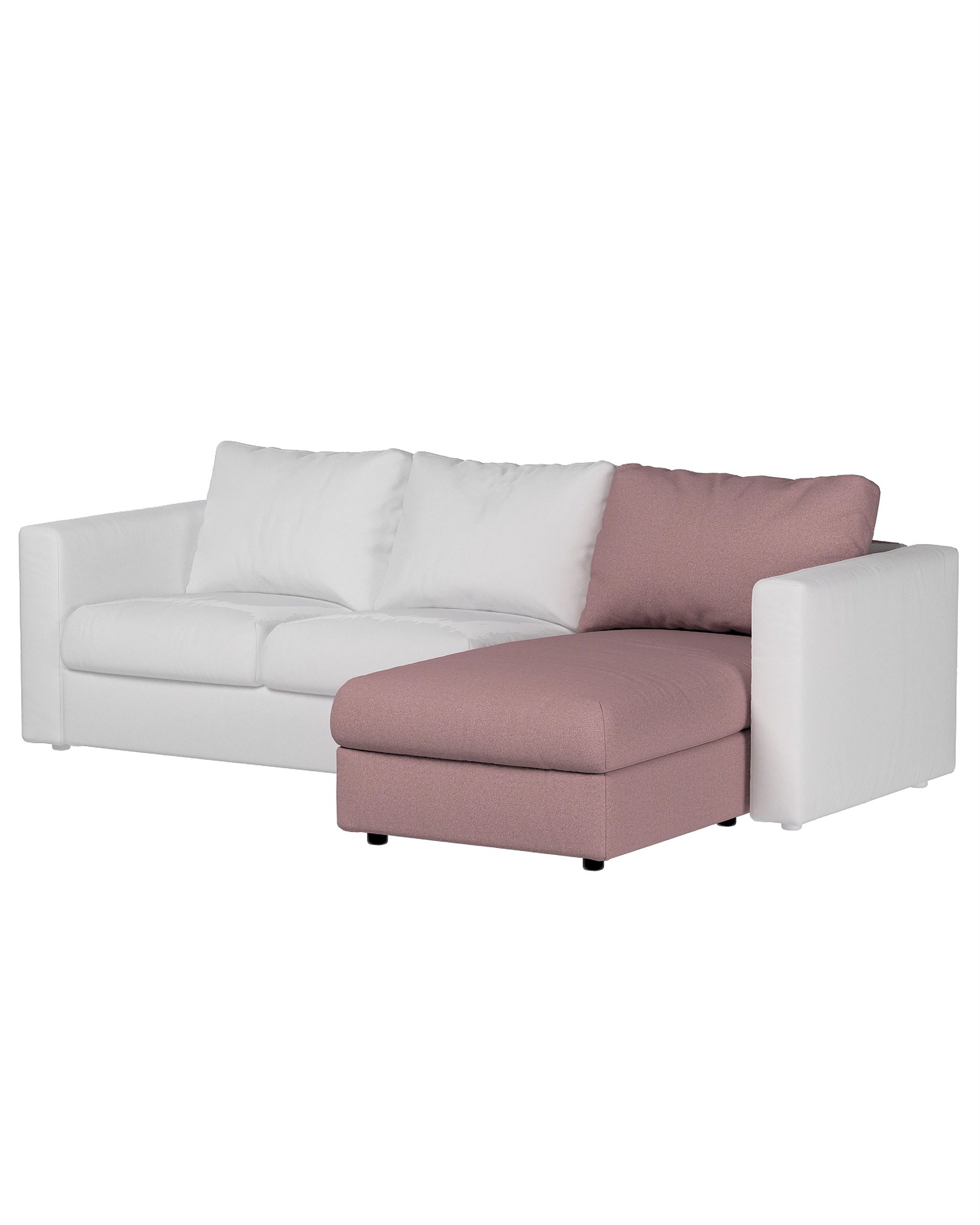 Bezug für Vimle Recamierenelement Farbe rosa Stoff strukturiert
