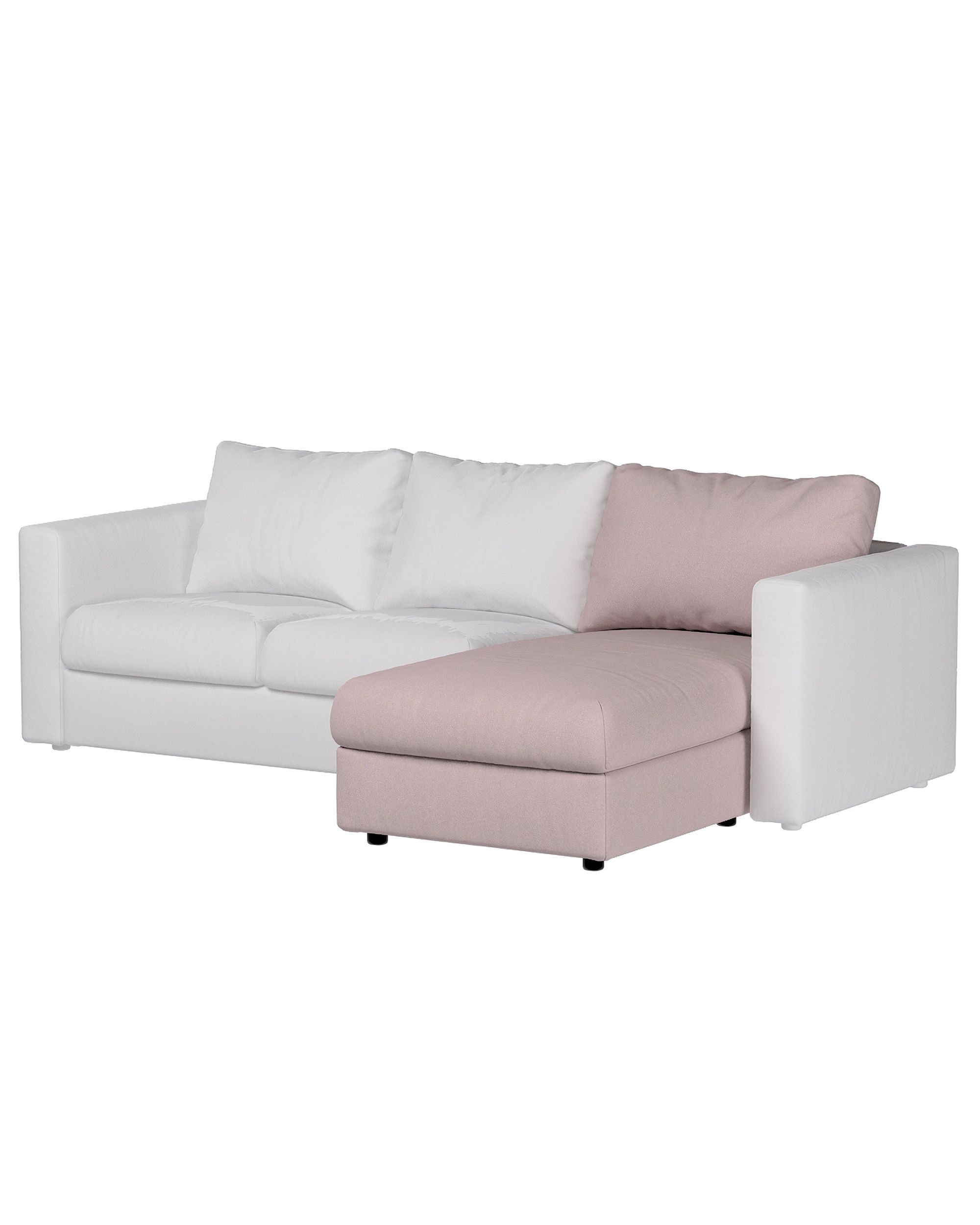 Bezug für Vimle Recamierenelement Farbe rosa Stoff strukturiert