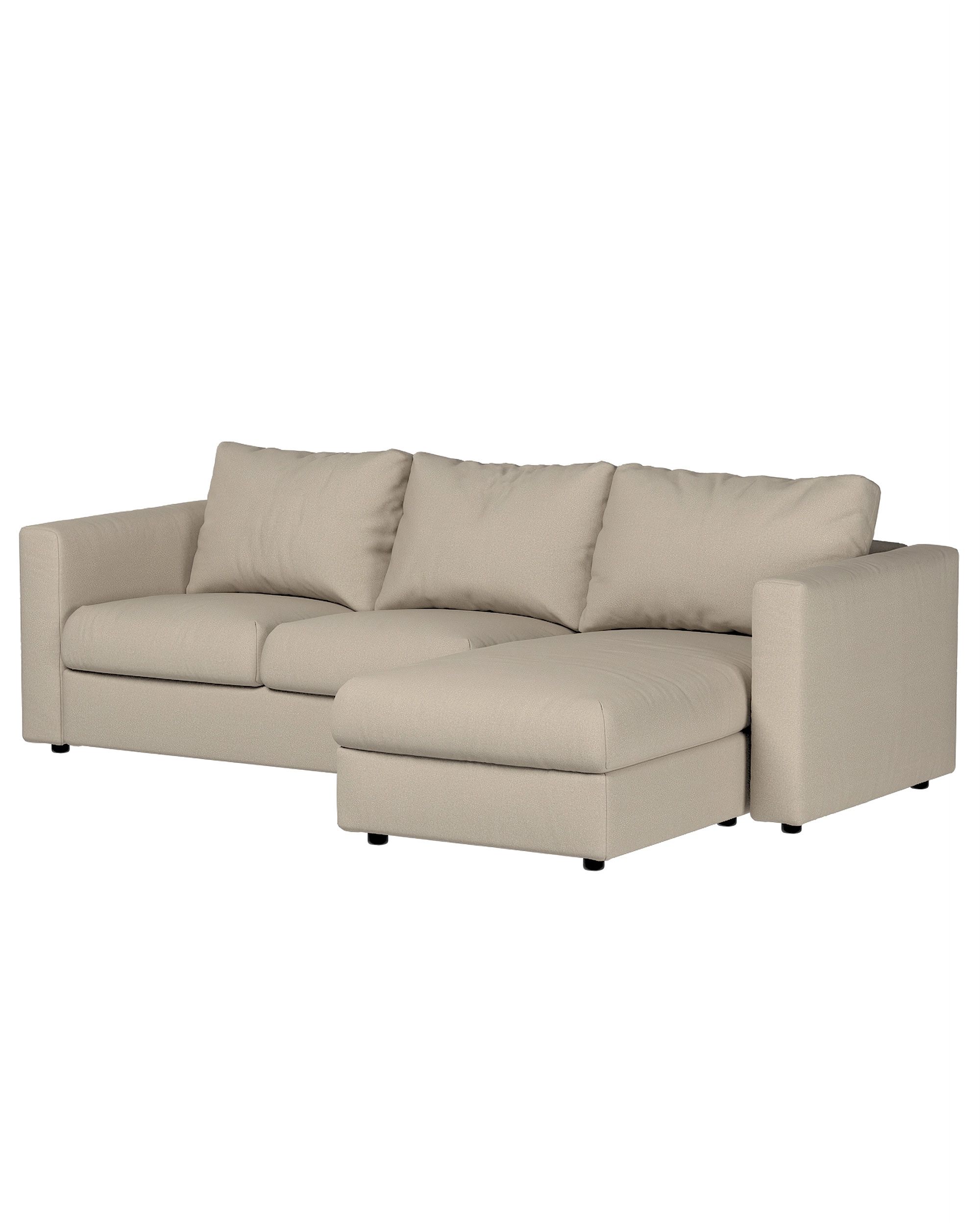 Bezug für Vimle Recamierenelement Farbe beige Stoff strukturiert (hover)
