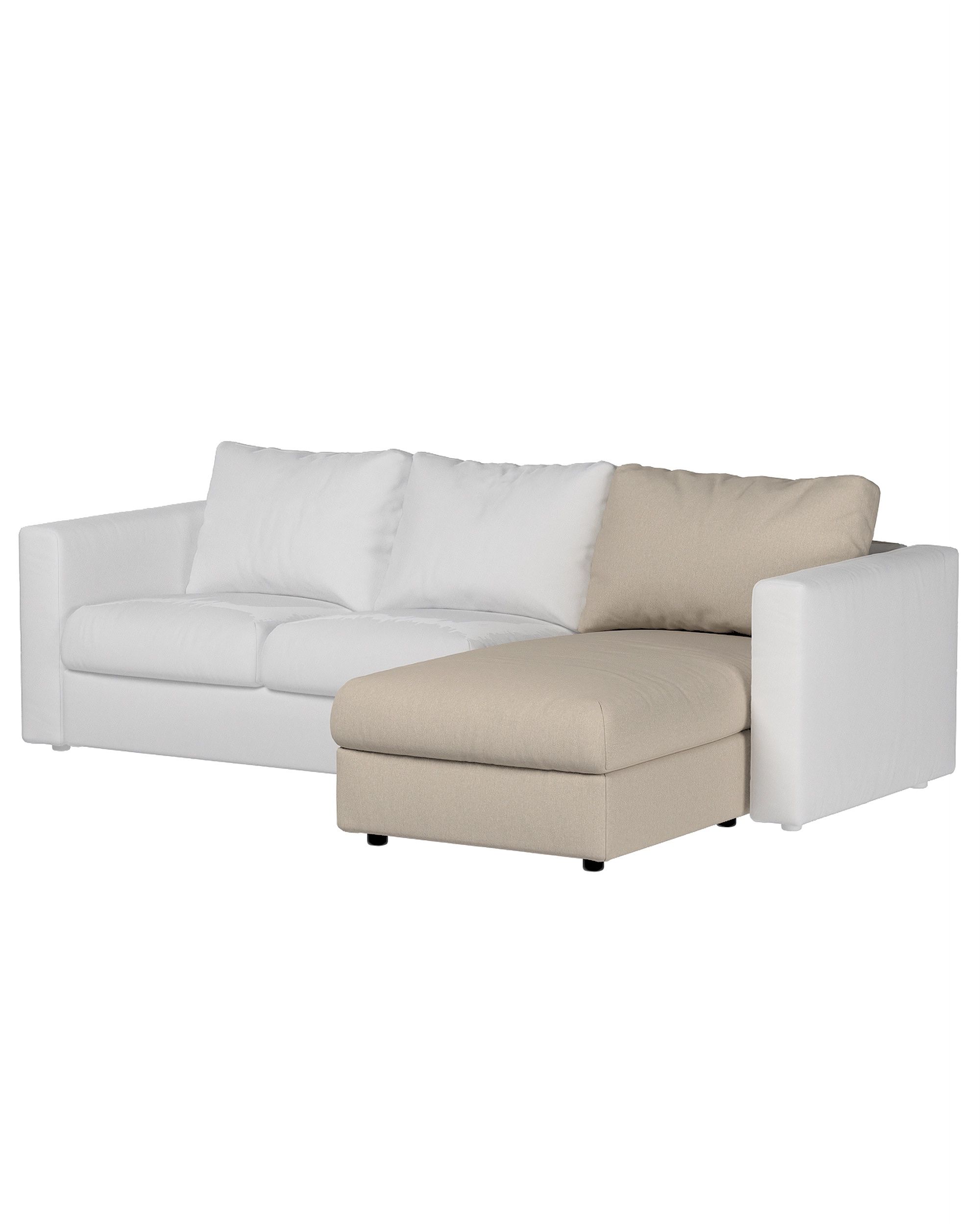 Bezug für Vimle Recamierenelement Farbe beige Stoff strukturiert