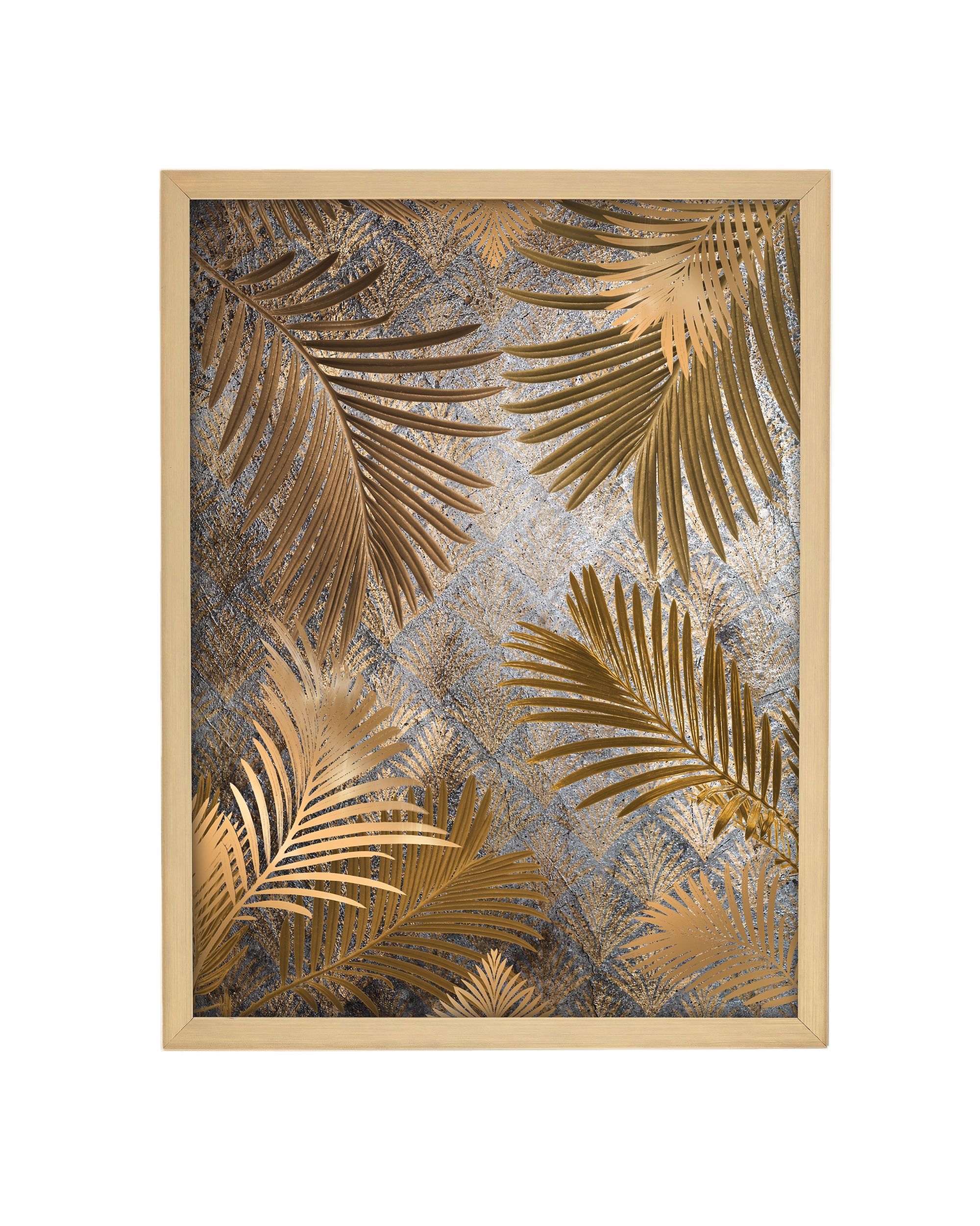 Wandbild Golden Leaves 30x40cm gold
