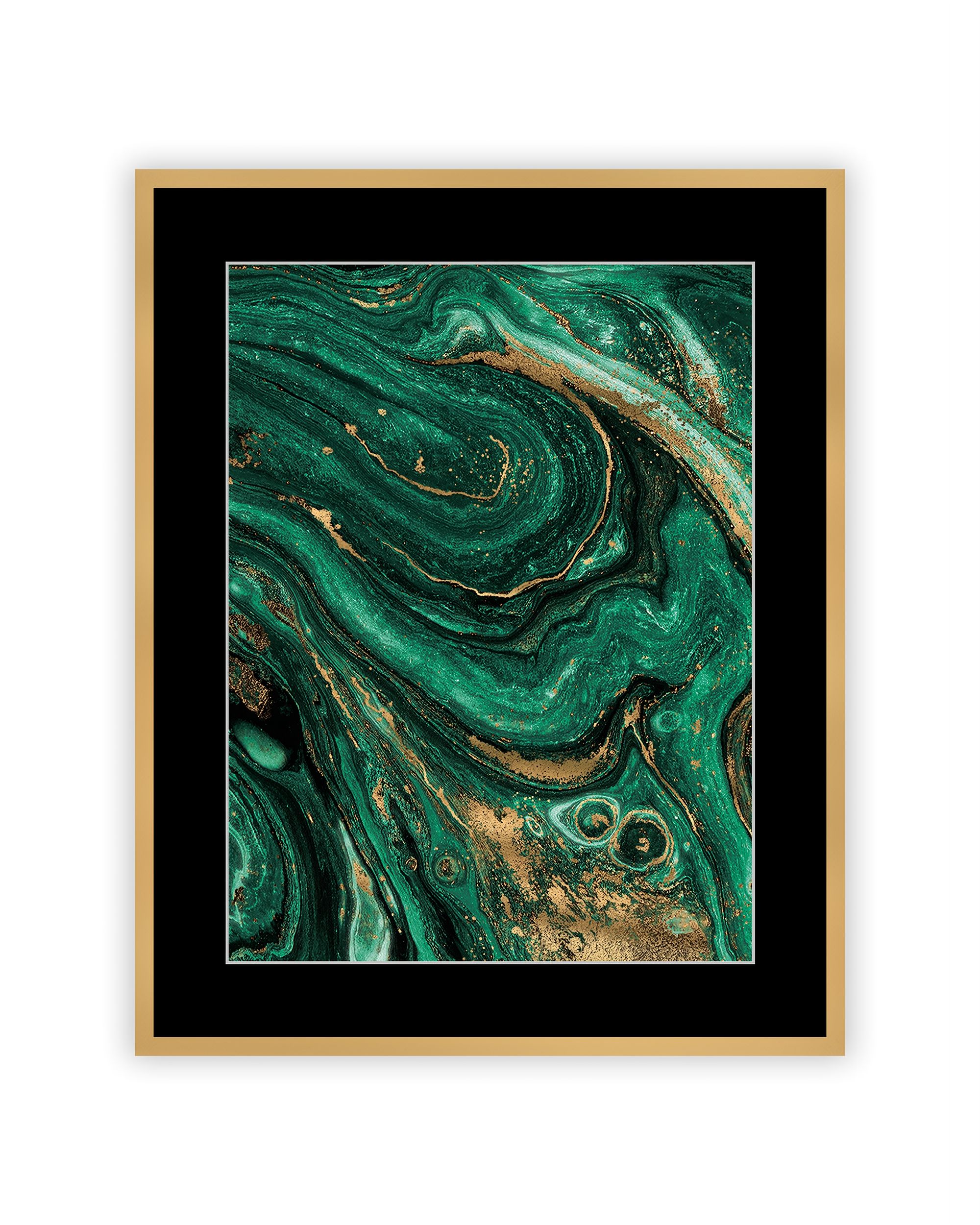 Bild Abstract Green&Gold II 40 x 50cm