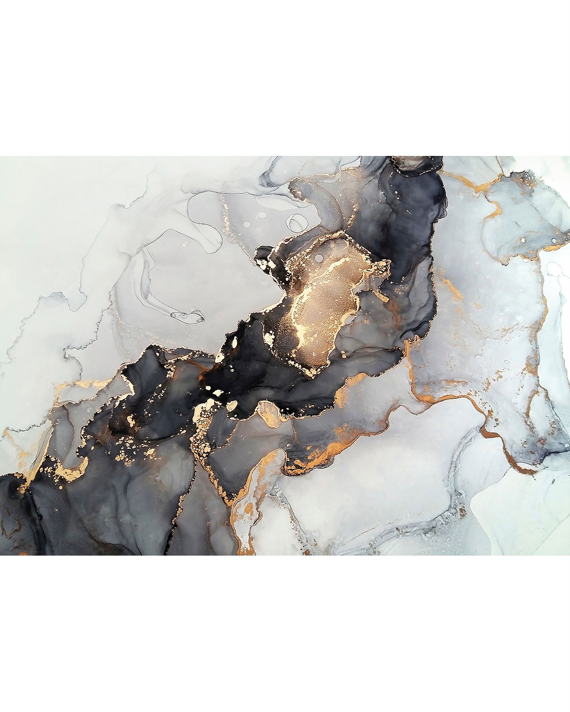 Leinwandbild Black&Gold Abstraction