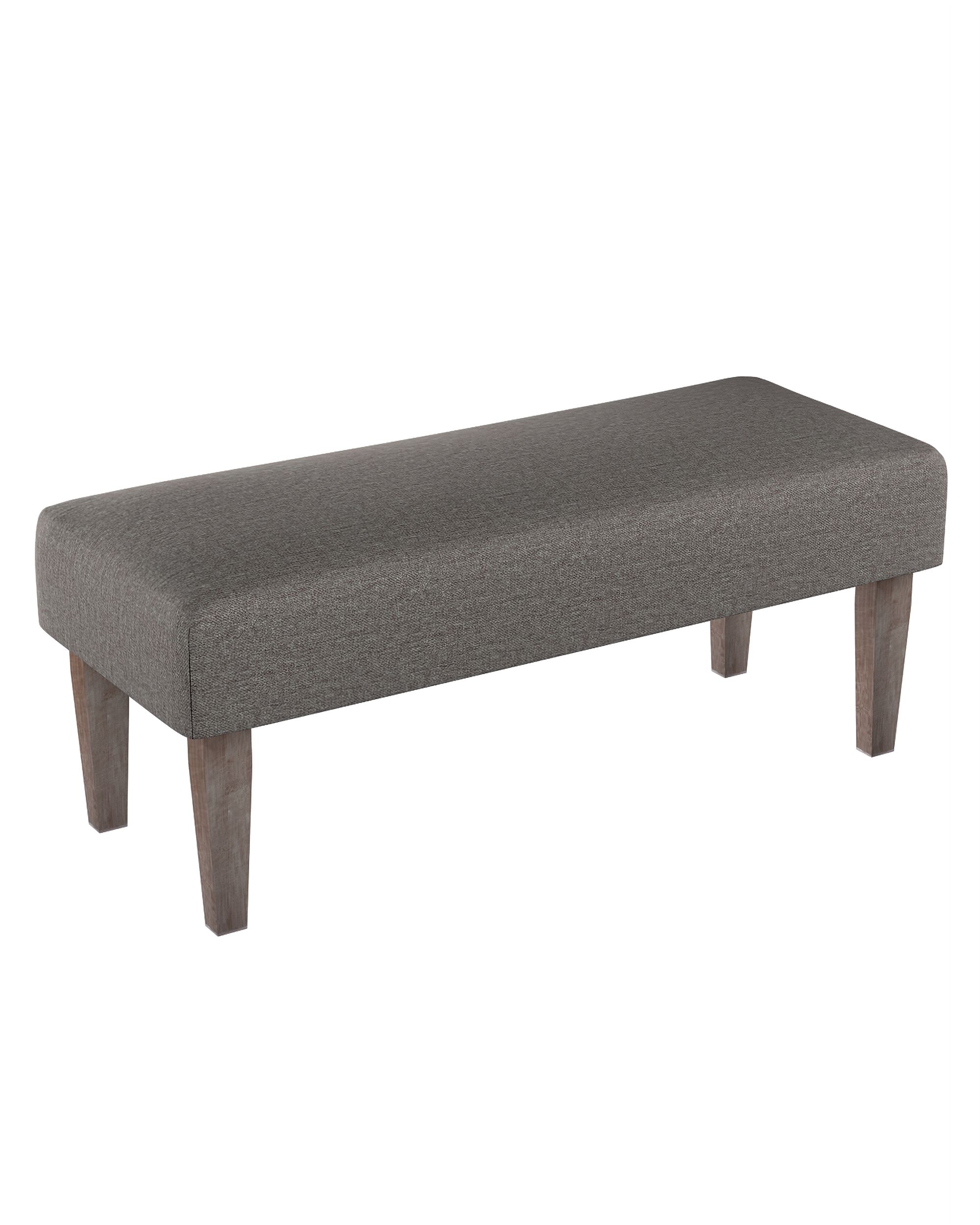 Sitzbank 100cm Farbe grau Stoff strukturiert