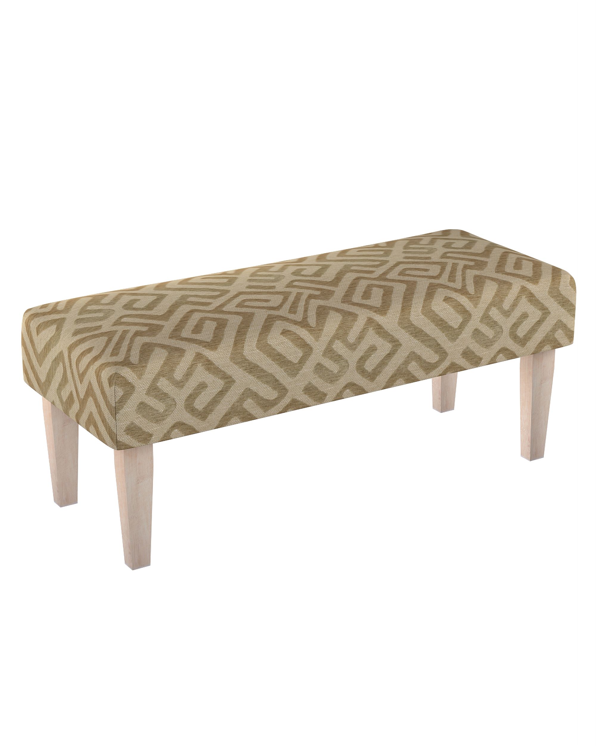 Sitzbank 100cm Farbe beige Stoff strukturiert, gemustert