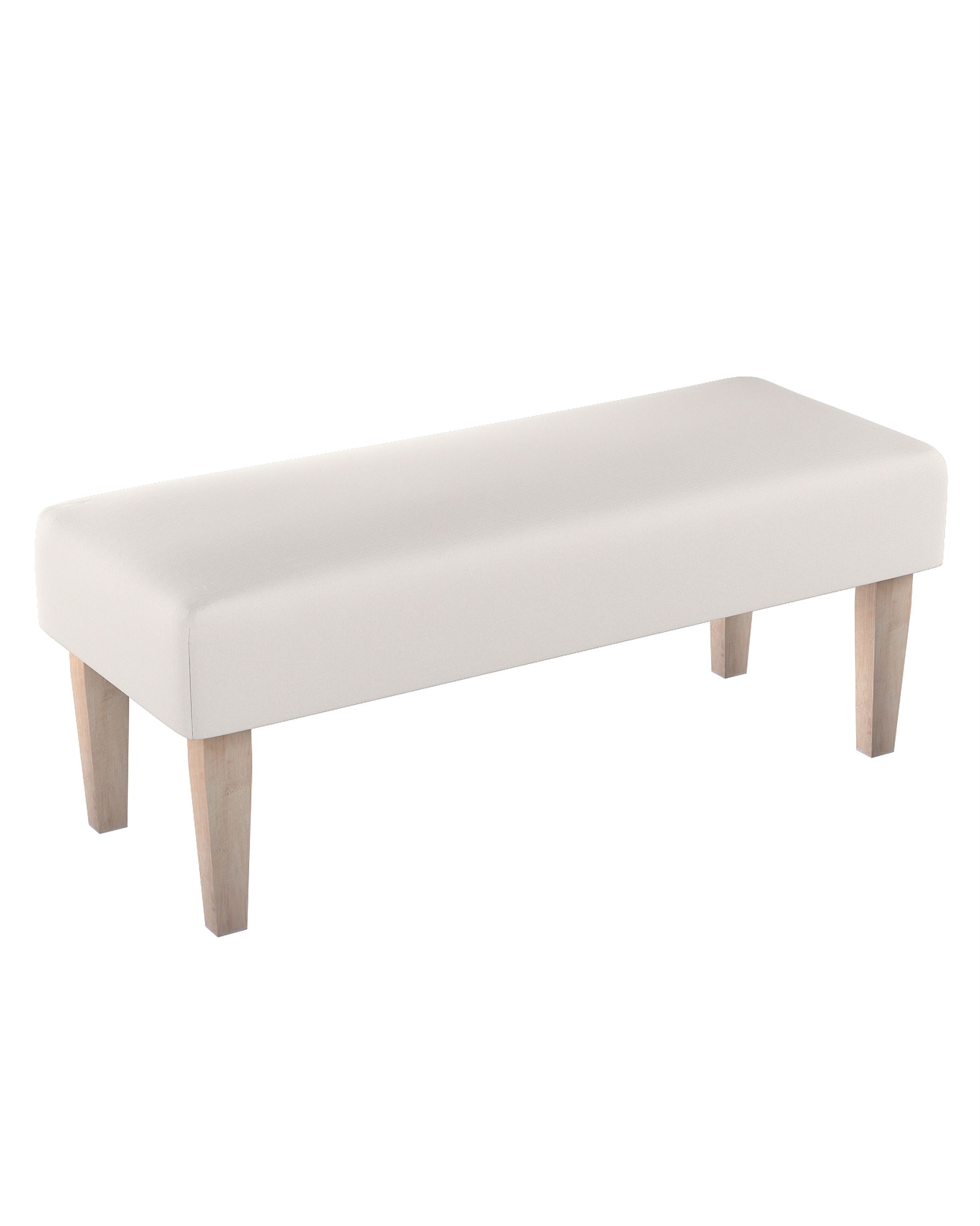 Sitzbank 100cm Farbe beige Stoff strukturiert