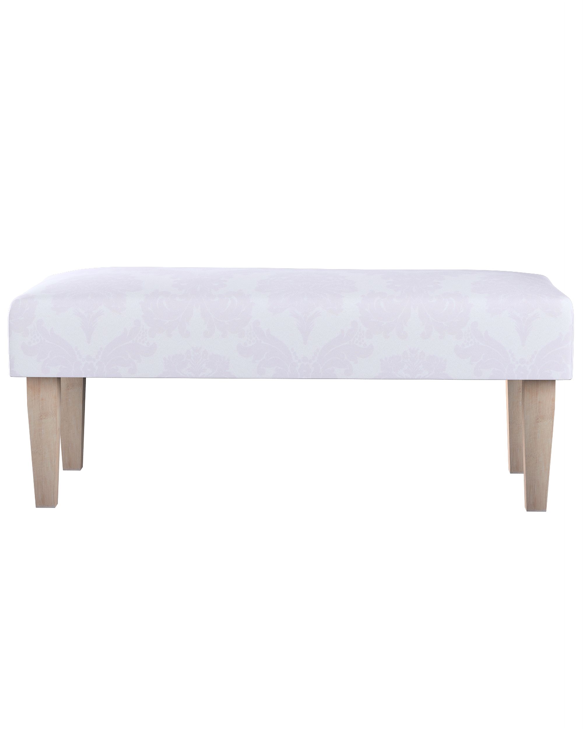 Sitzbank 100cm Farbe weiß Stoff glänzend, strukturiert, gemustert (hover)