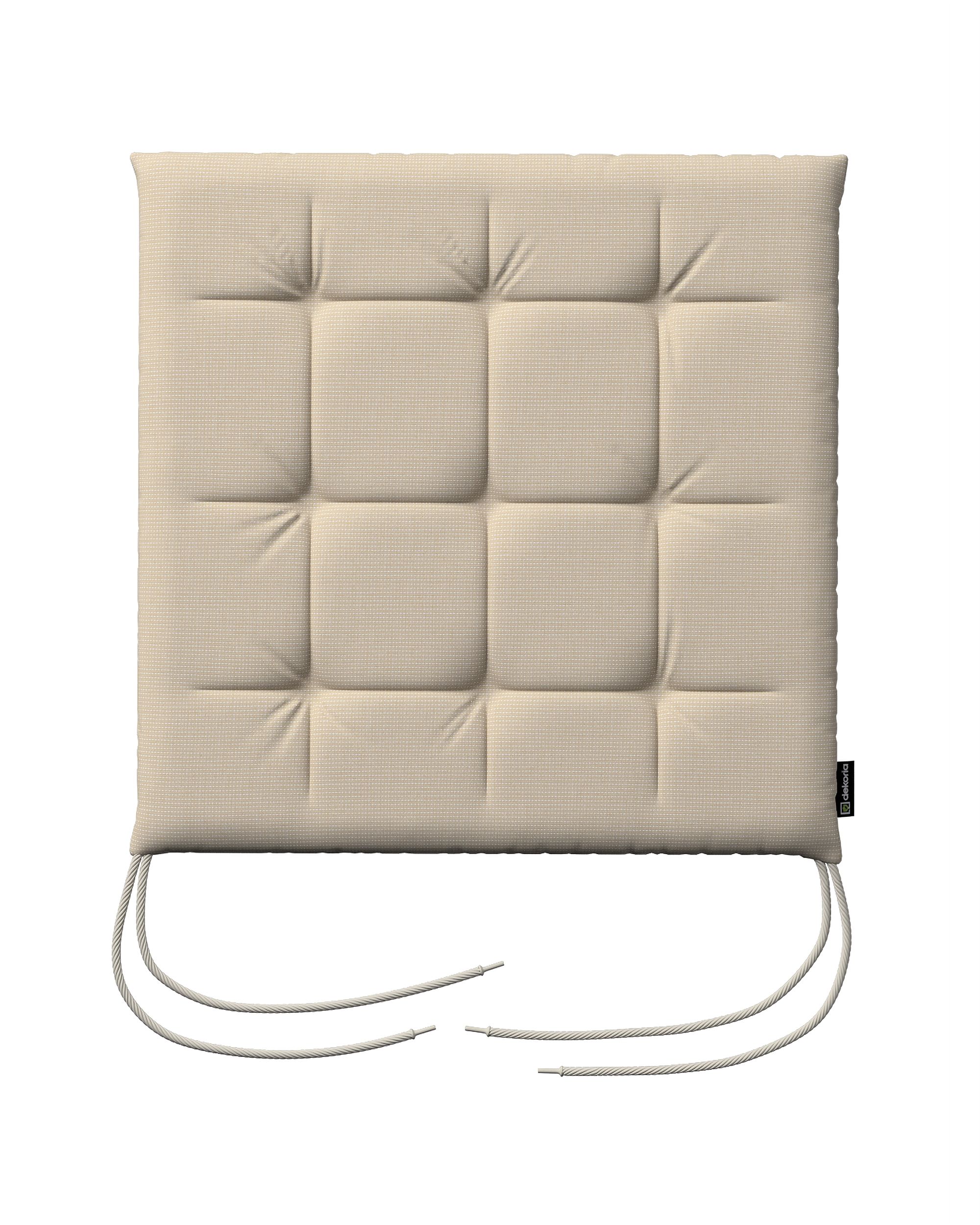 Stuhlkissen Jonas mit Bindeschnur Farbe beige Stoff outdoor, strukturiert