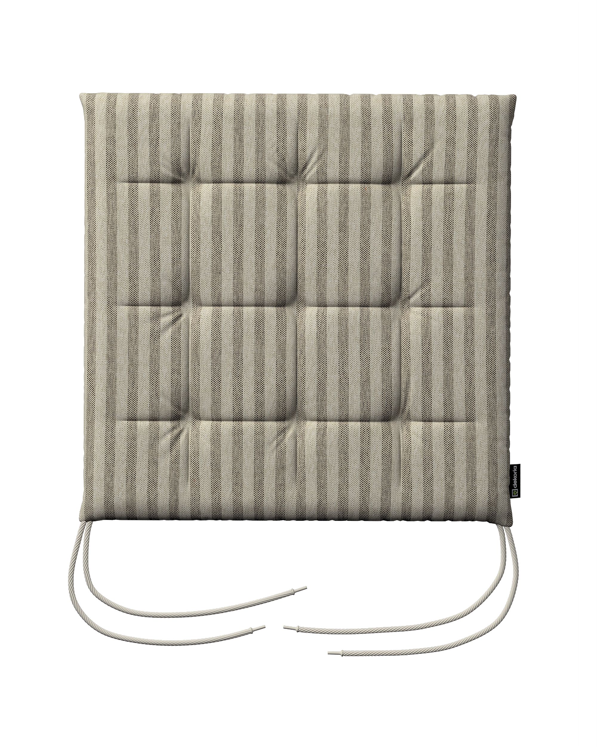 Stuhlkissen Jonas mit Bindeschnur Farbe beige Stoff outdoor, strukturiert, gemustert