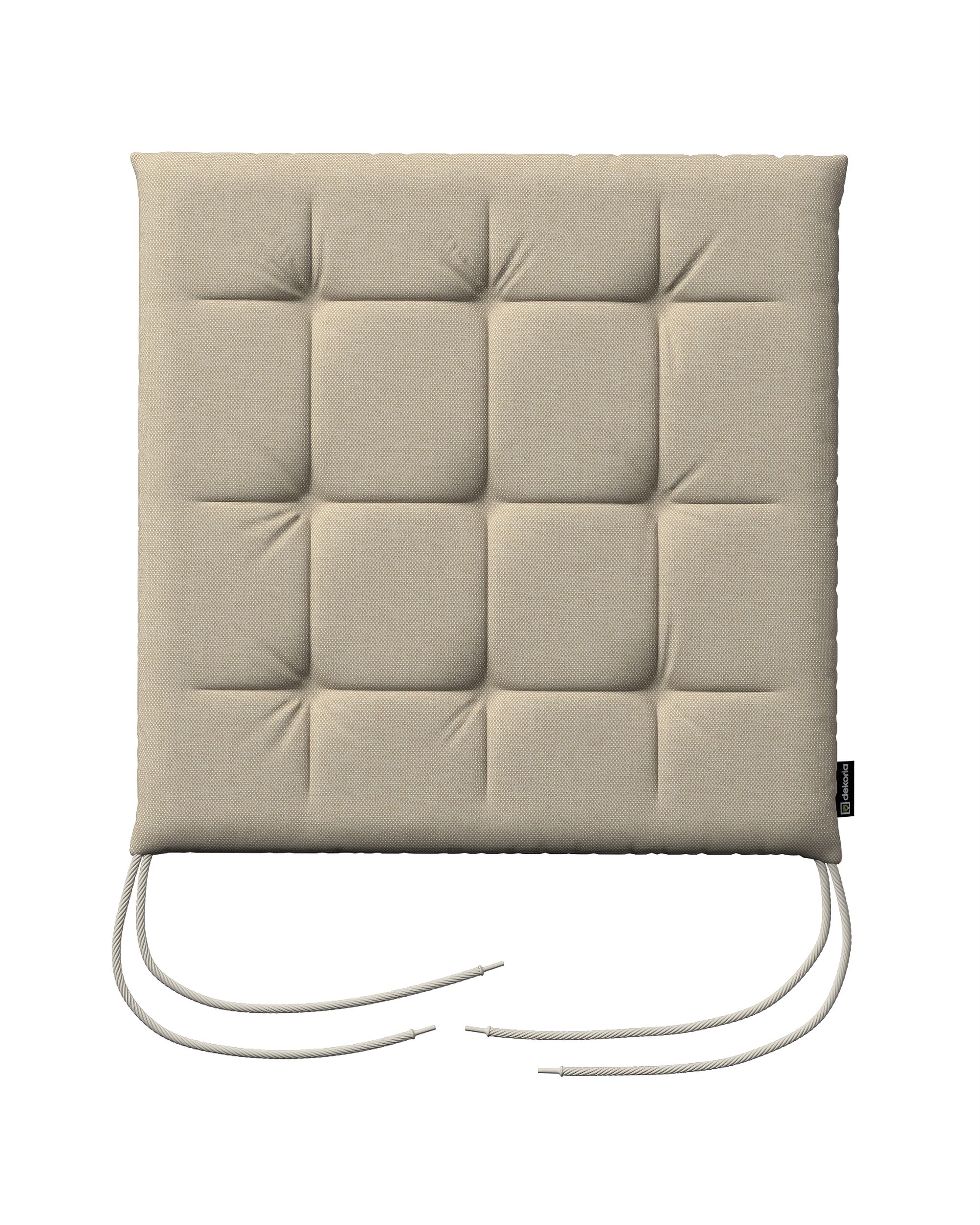 Stuhlkissen Jonas mit Bindeschnur Farbe beige Stoff outdoor, strukturiert