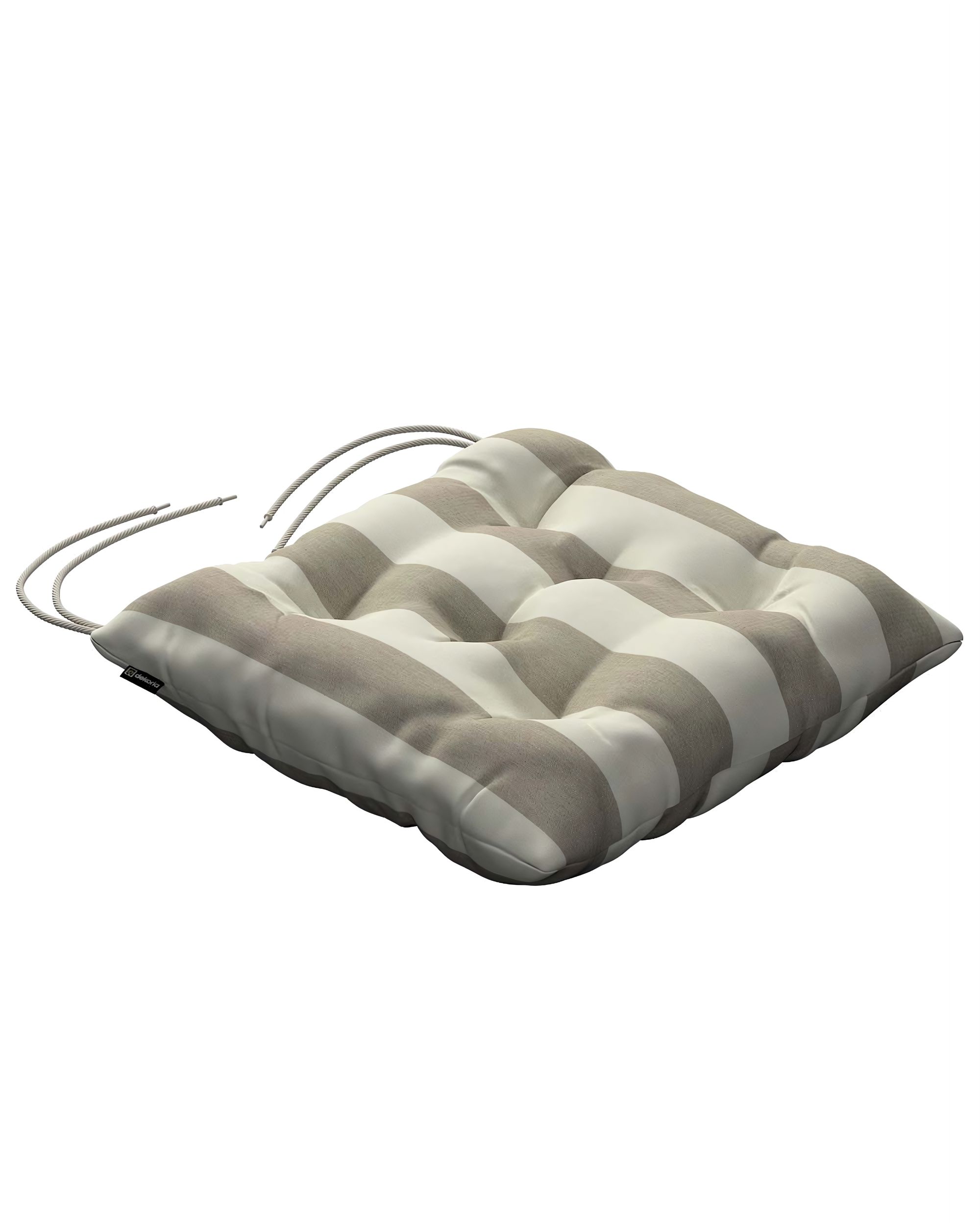 Stuhlkissen Thomas mit Bindeschnur Farbe beige Stoff gemustert