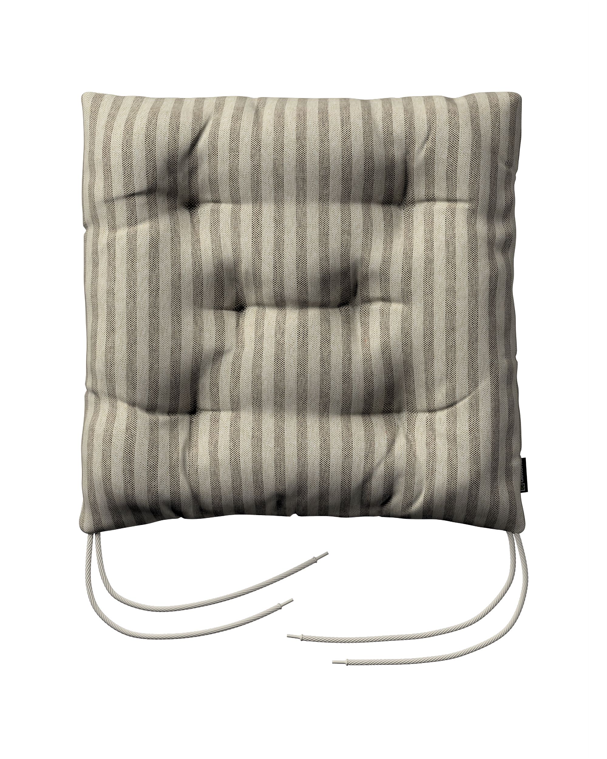 Stuhlkissen Thomas mit Bindeschnur Farbe beige Stoff outdoor, strukturiert, gemustert
