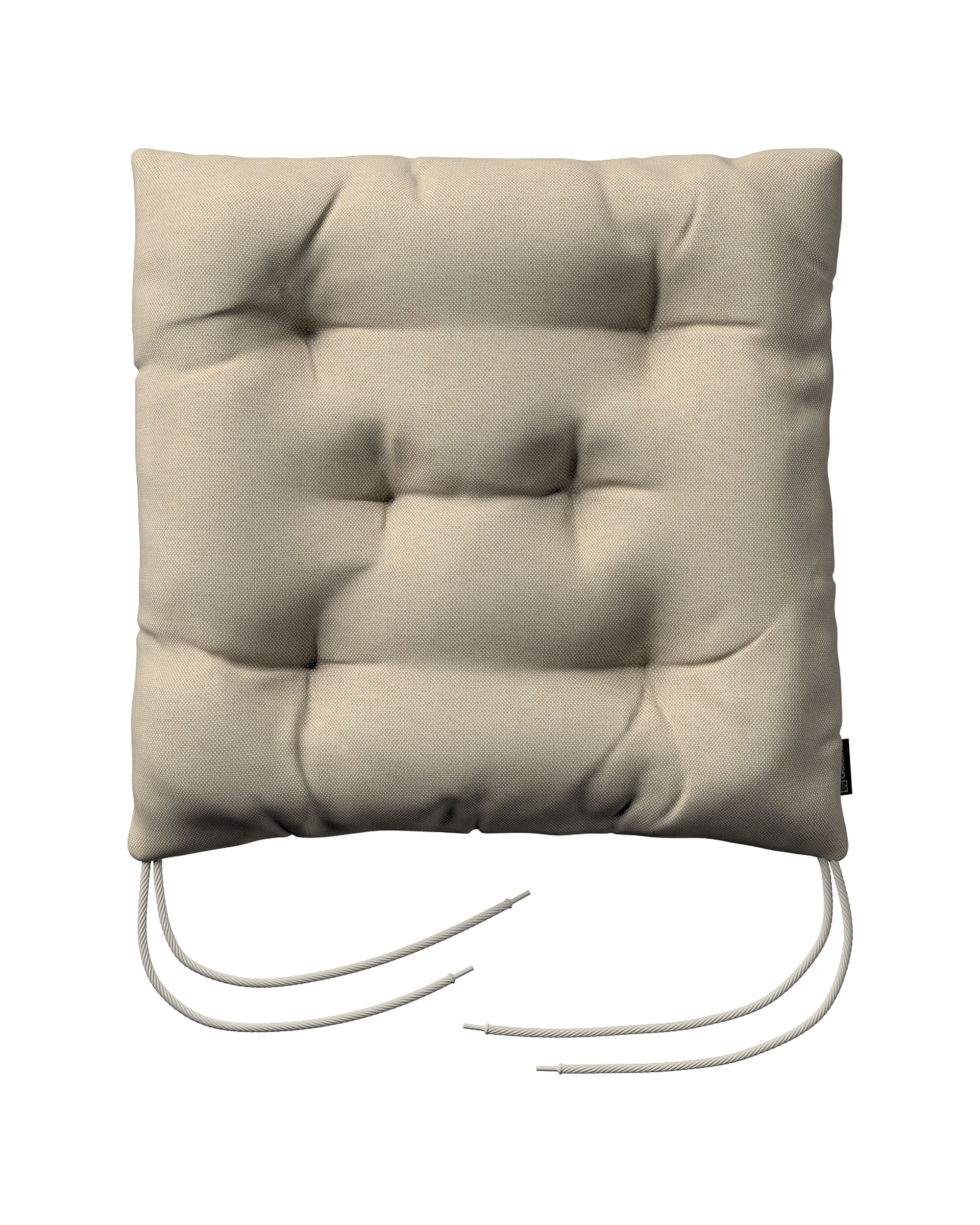Stuhlkissen Thomas mit Bindeschnur Farbe beige Stoff outdoor, strukturiert