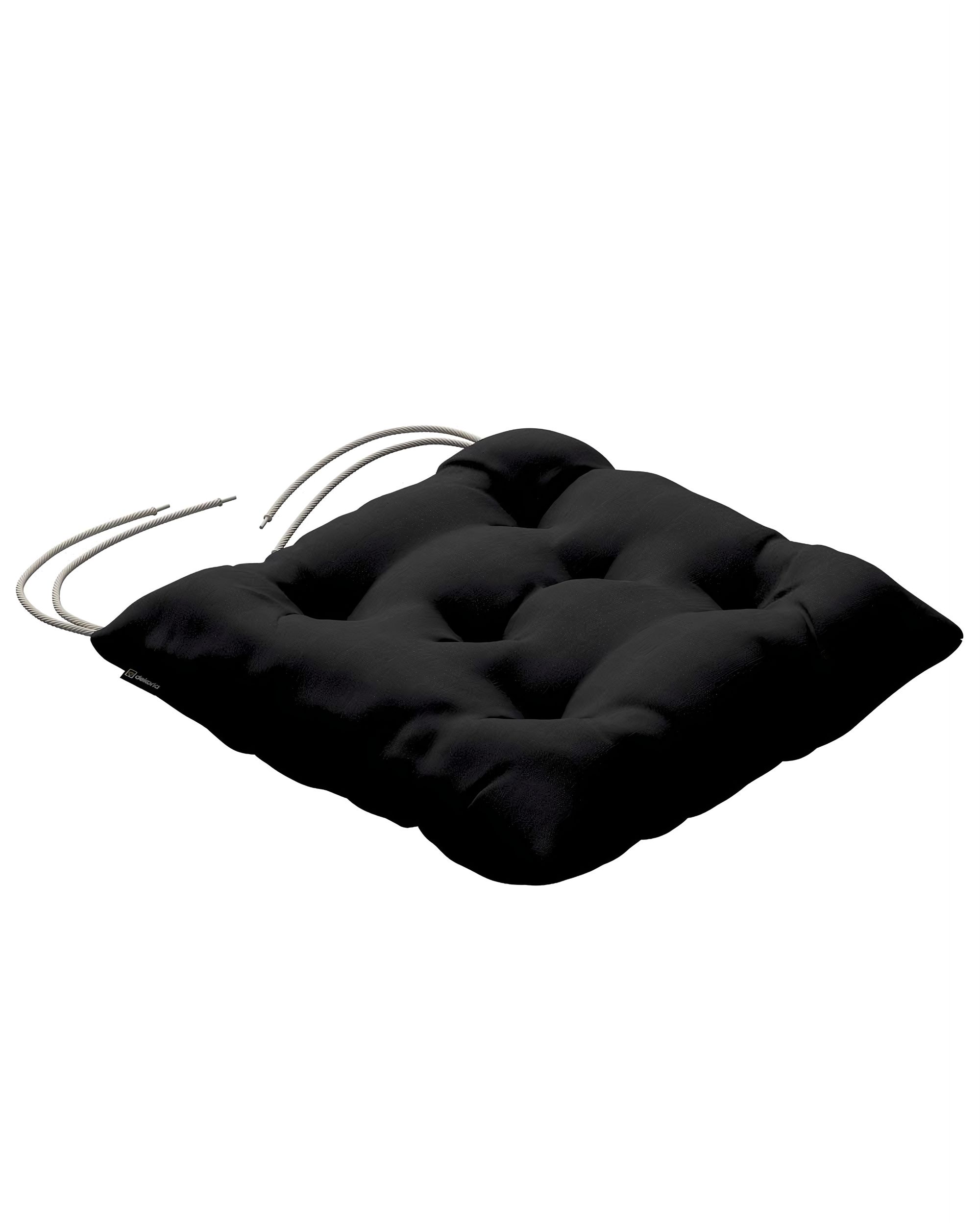 Stuhlkissen Thomas mit Bindeschnur Farbe schwarz
