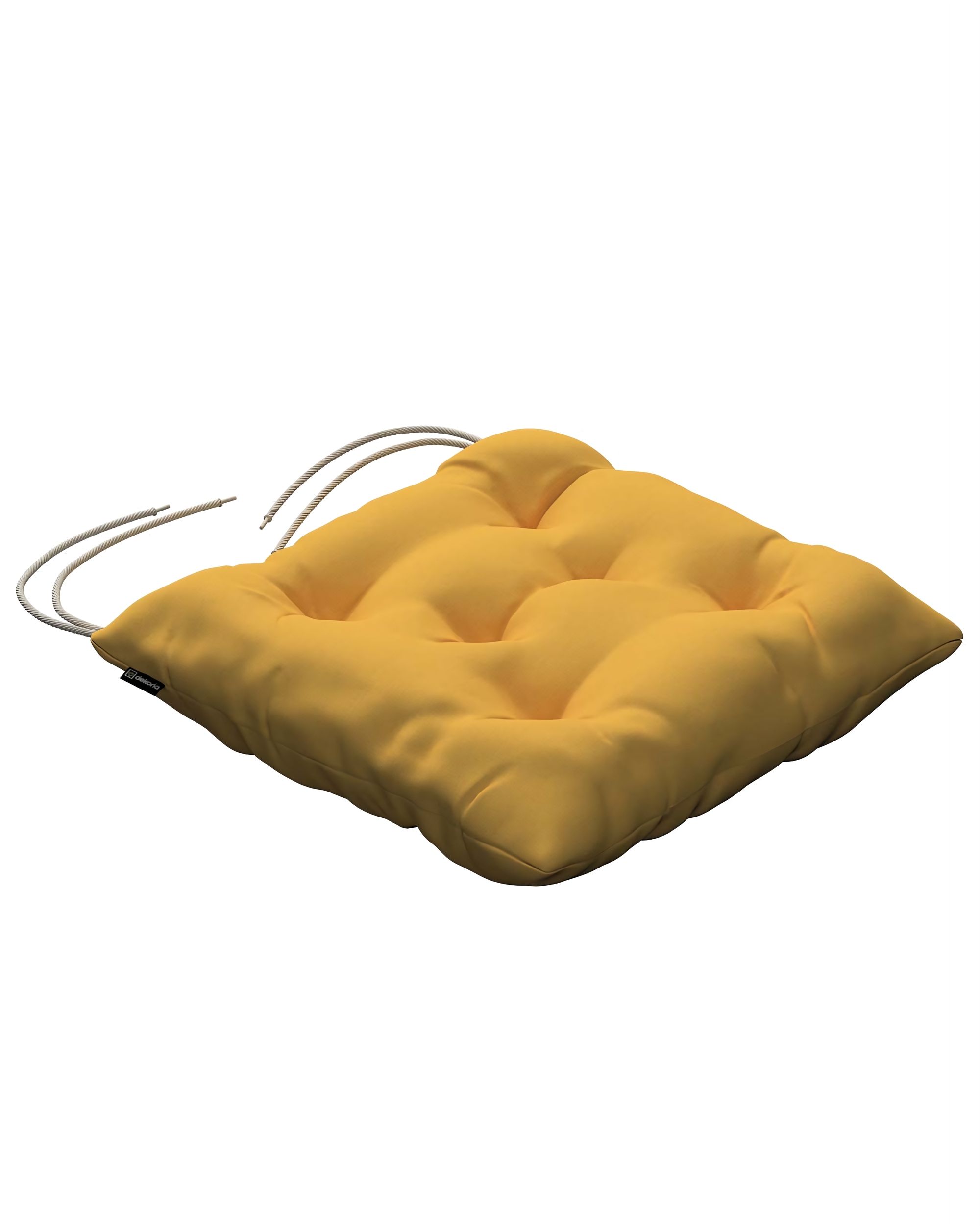 Stuhlkissen Thomas mit Bindeschnur Farbe gelb