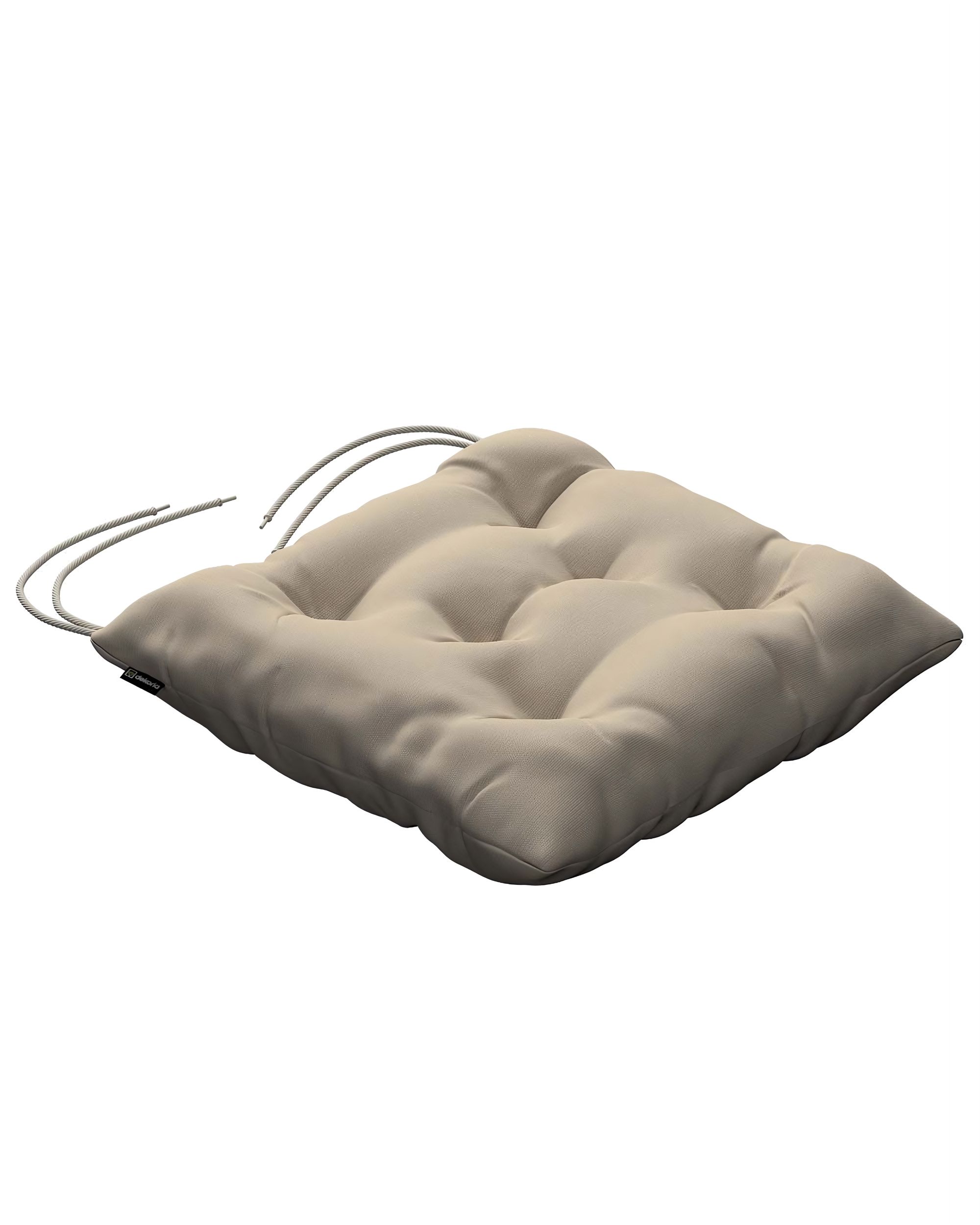 Stuhlkissen Thomas mit Bindeschnur Farbe beige