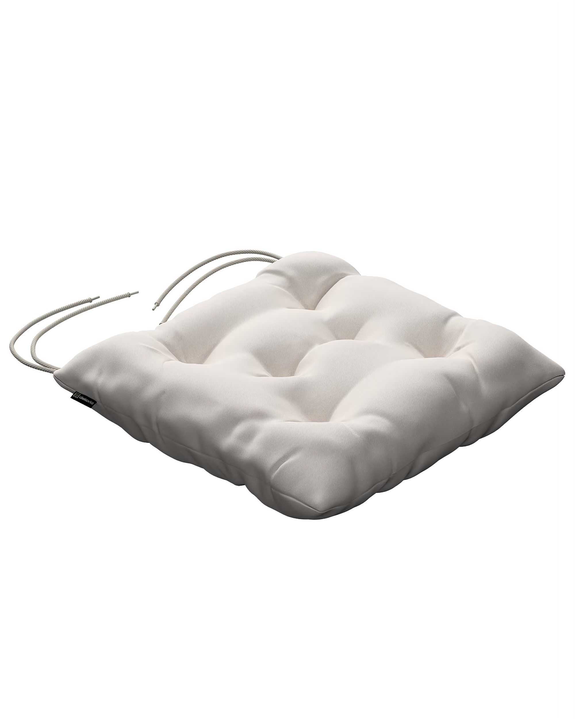 Stuhlkissen Thomas mit Bindeschnur Farbe beige Stoff strukturiert