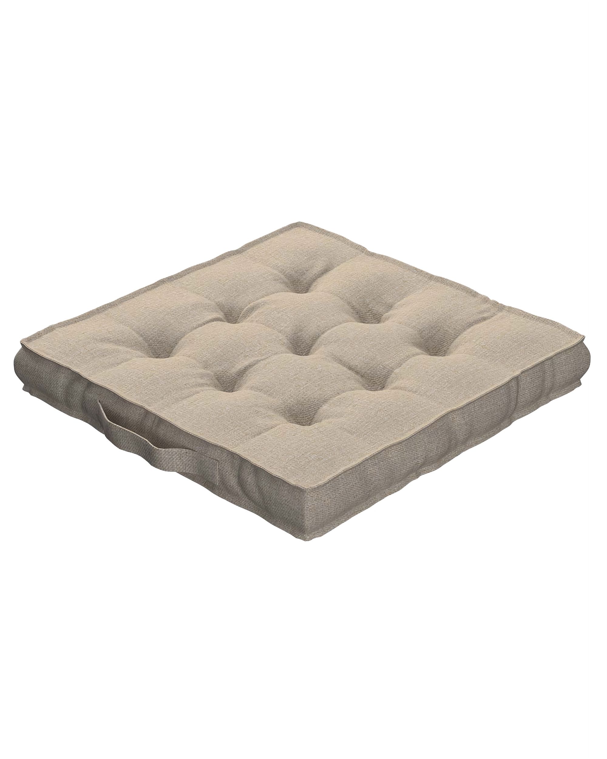 Sitzkissen Jacob mit Handgriff Farbe beige Stoff strukturiert