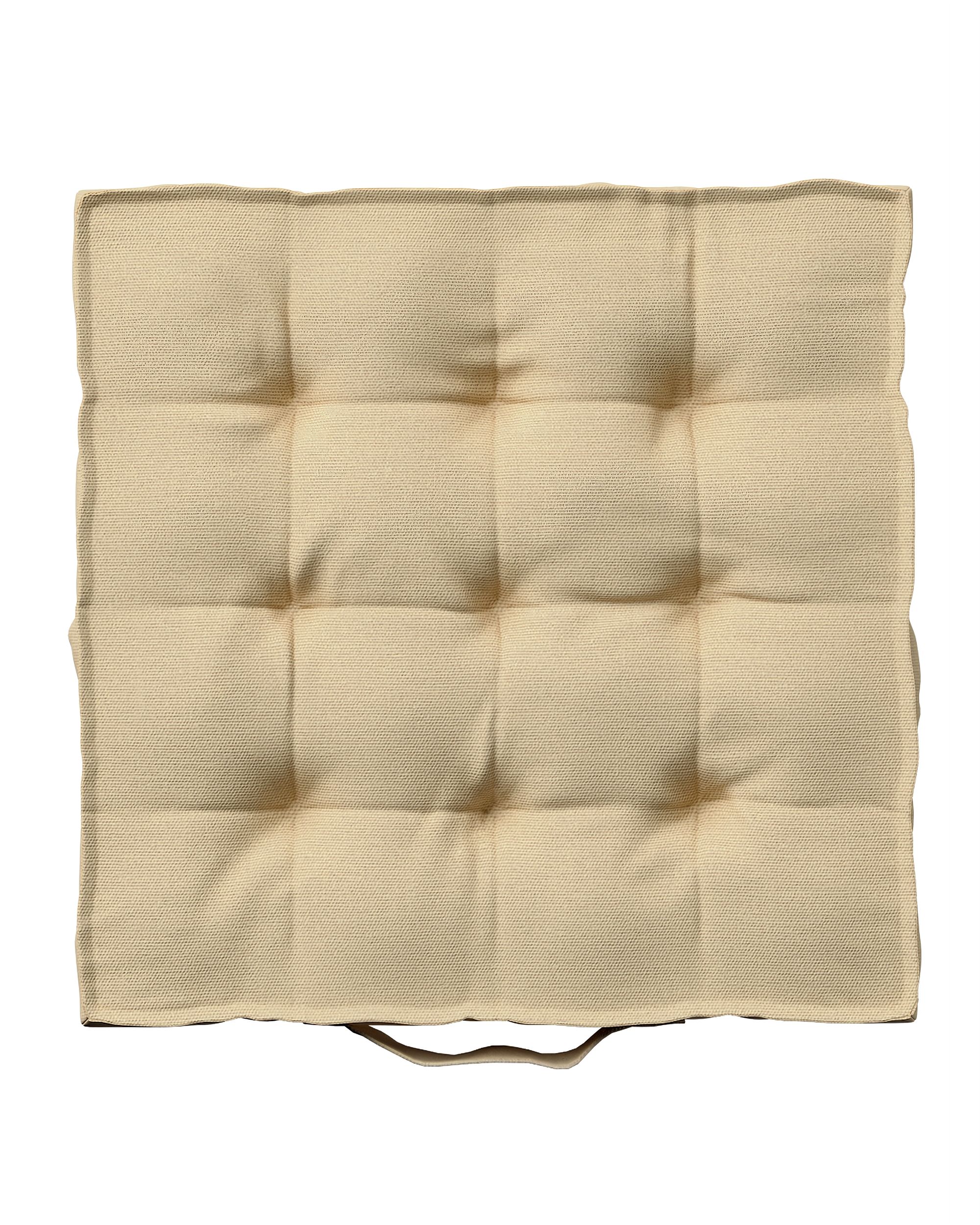 Sitzkissen Jacob mit Handgriff Farbe beige