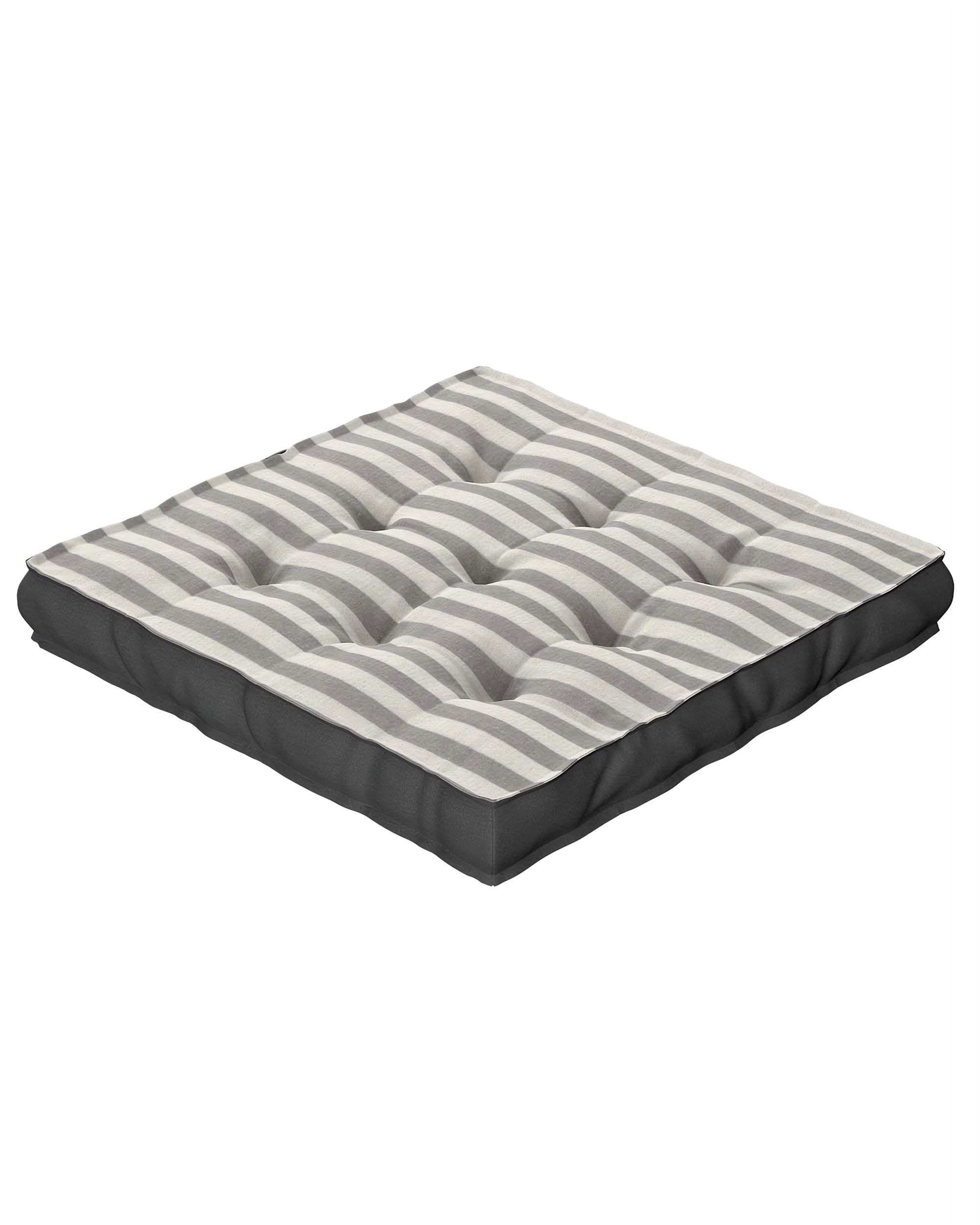 Sitzkissen Jacob mit Handgriff Farbe grau Stoff gemustert