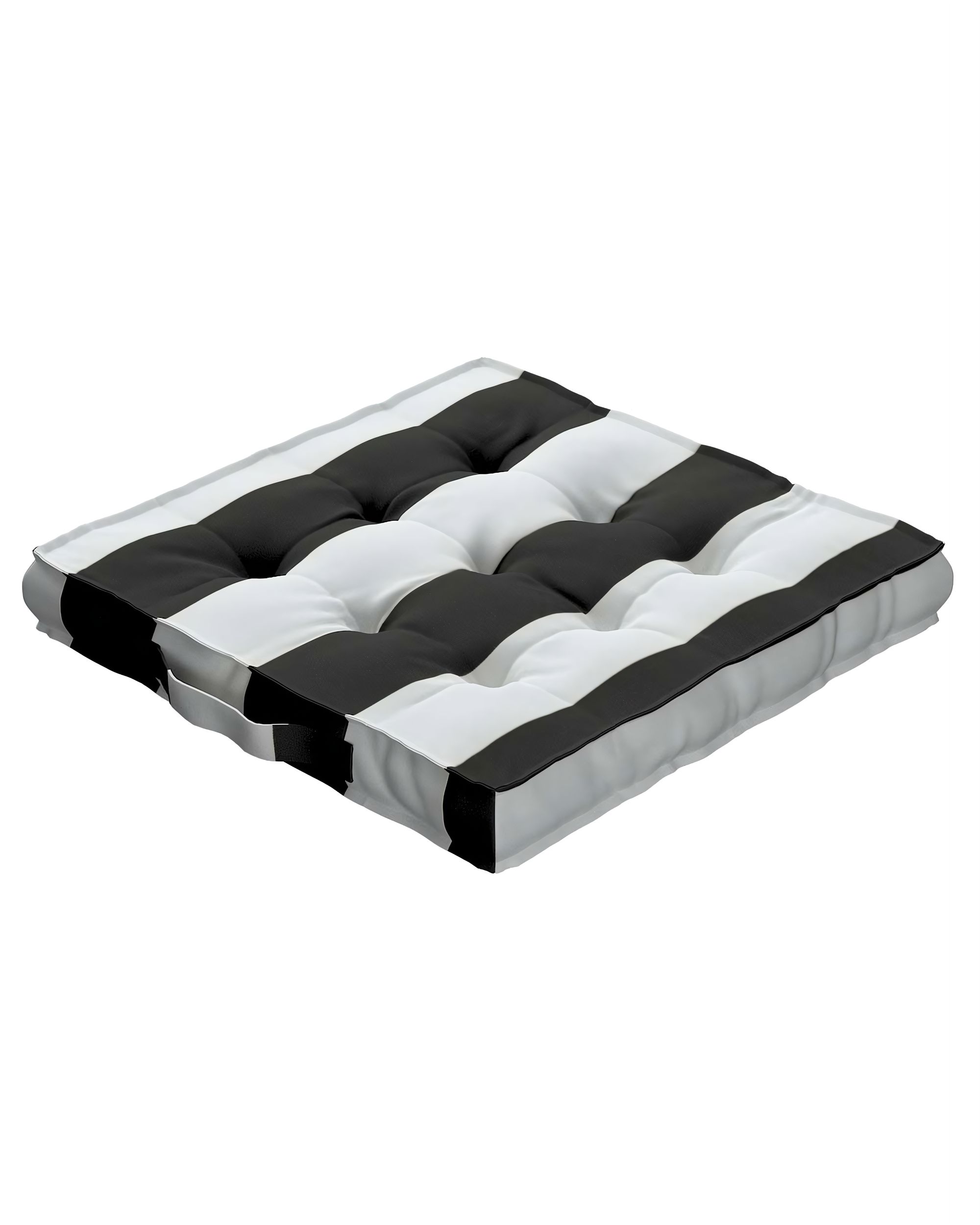 Sitzkissen Jacob mit Handgriff Farbe schwarz Stoff gemustert