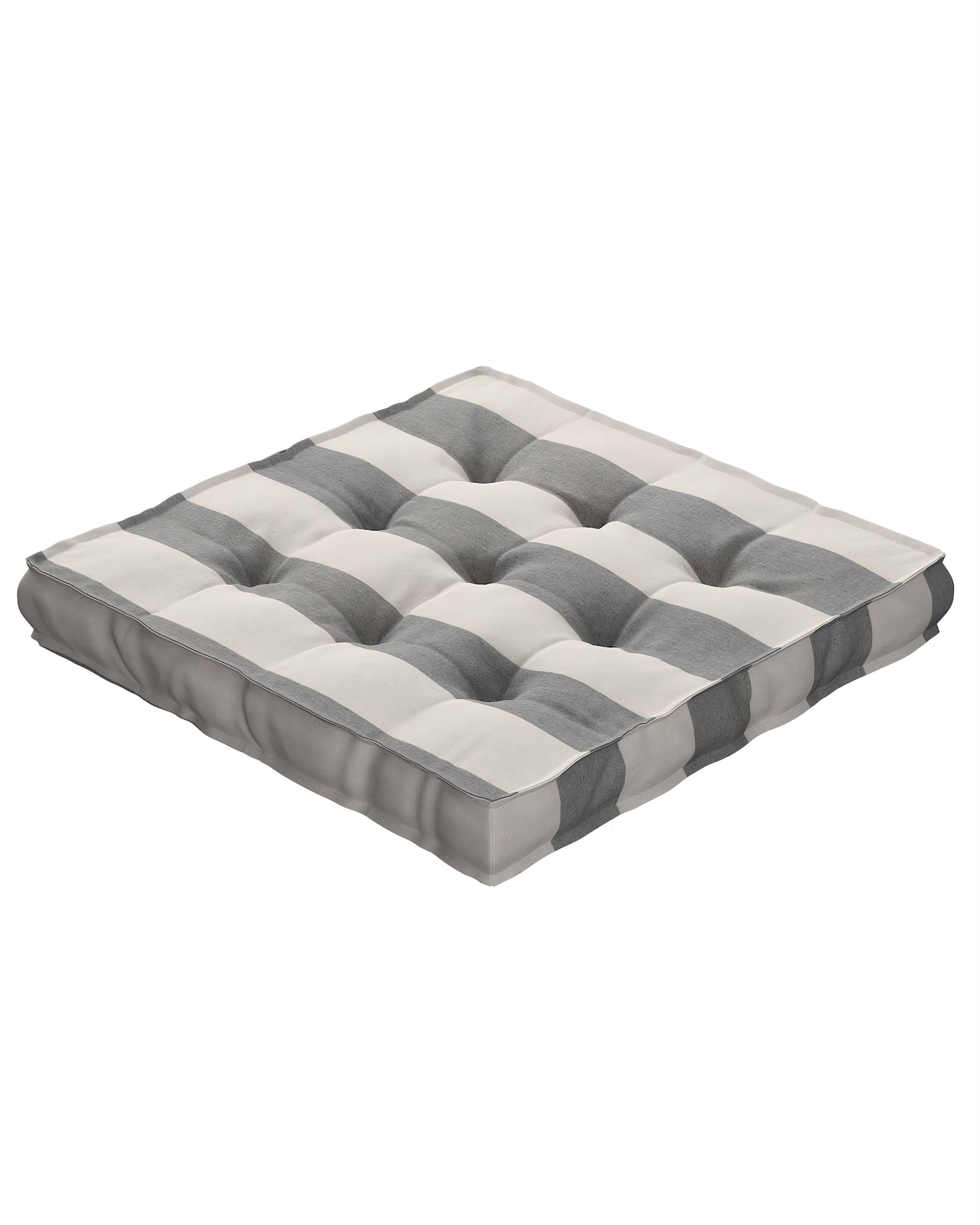 Sitzkissen Jacob mit Handgriff Farbe grau Stoff gemustert