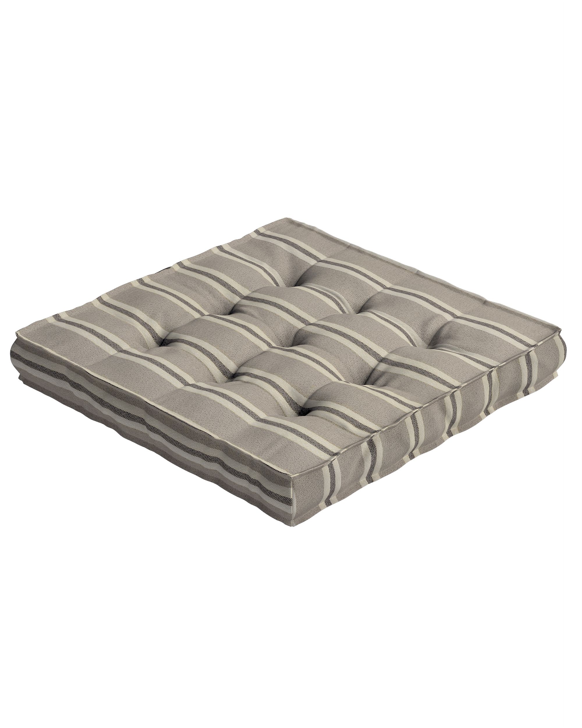 Sitzkissen Jacob mit Handgriff Farbe beige Stoff strukturiert, gemustert