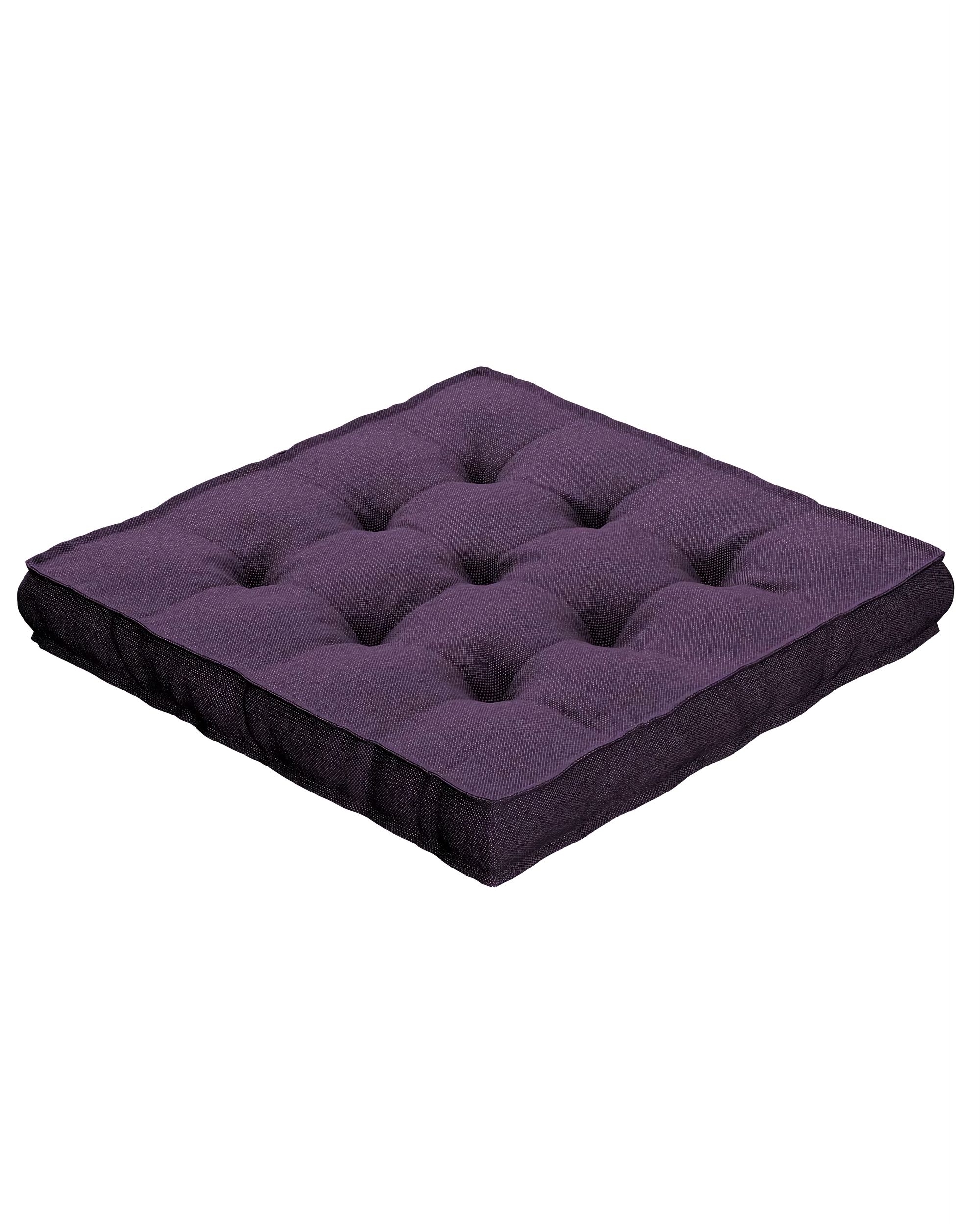 Sitzkissen Jacob mit Handgriff Farbe violett Stoff strukturiert
