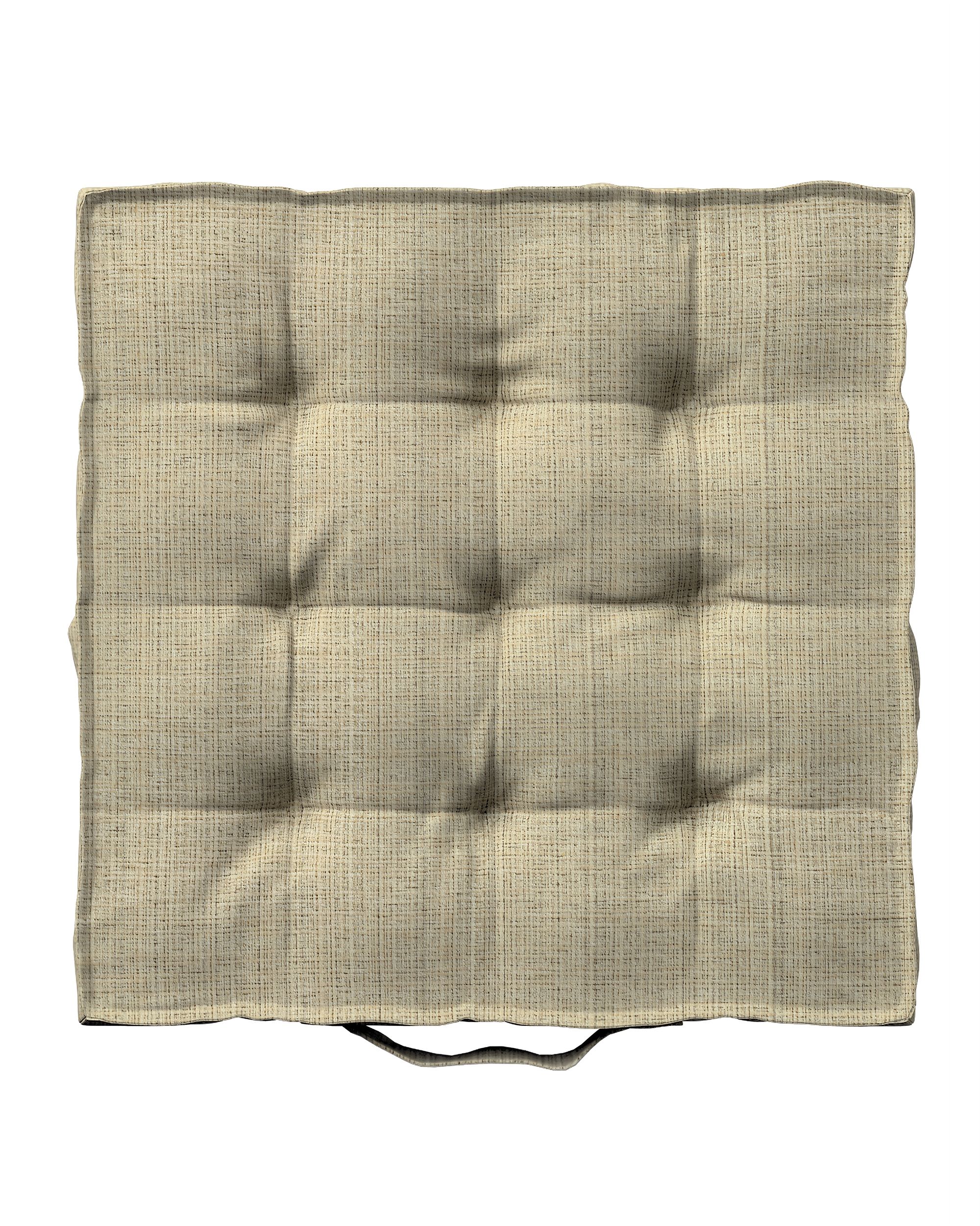 Sitzkissen Jacob mit Handgriff Farbe beige Stoff strukturiert
