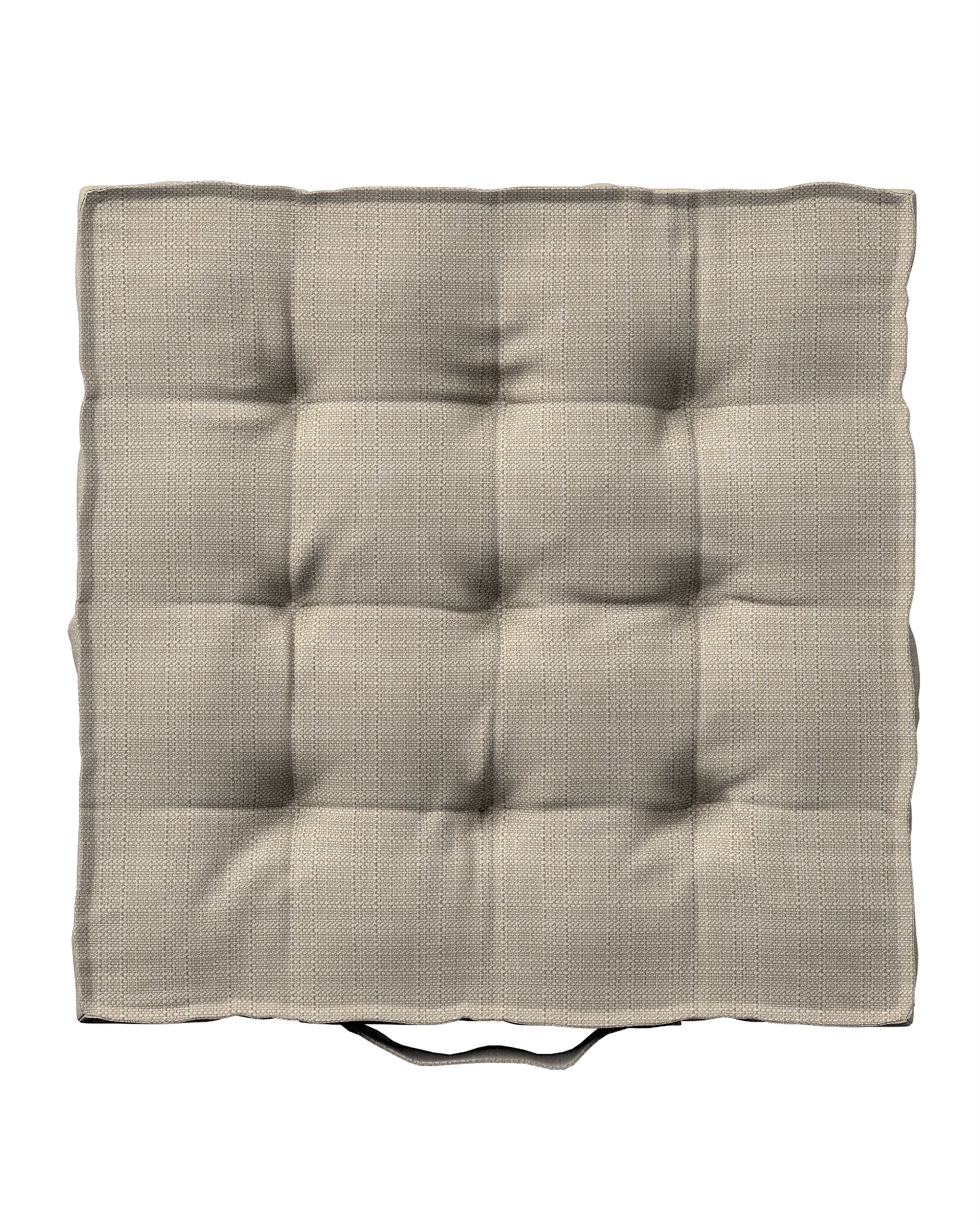 Sitzkissen Jacob mit Handgriff Farbe beige Stoff strukturiert