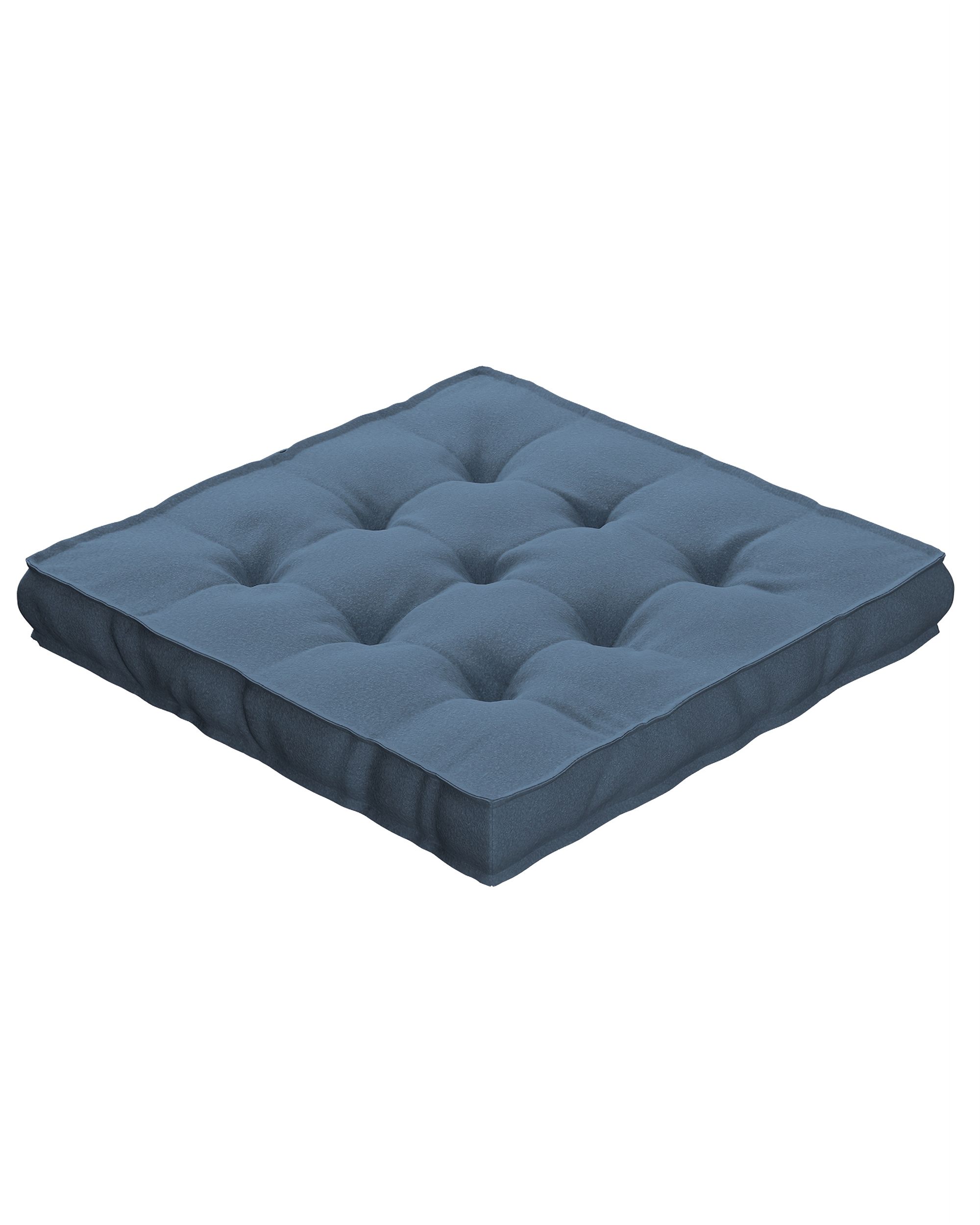 Sitzkissen Jacob mit Handgriff Farbe blau Stoff strukturiert