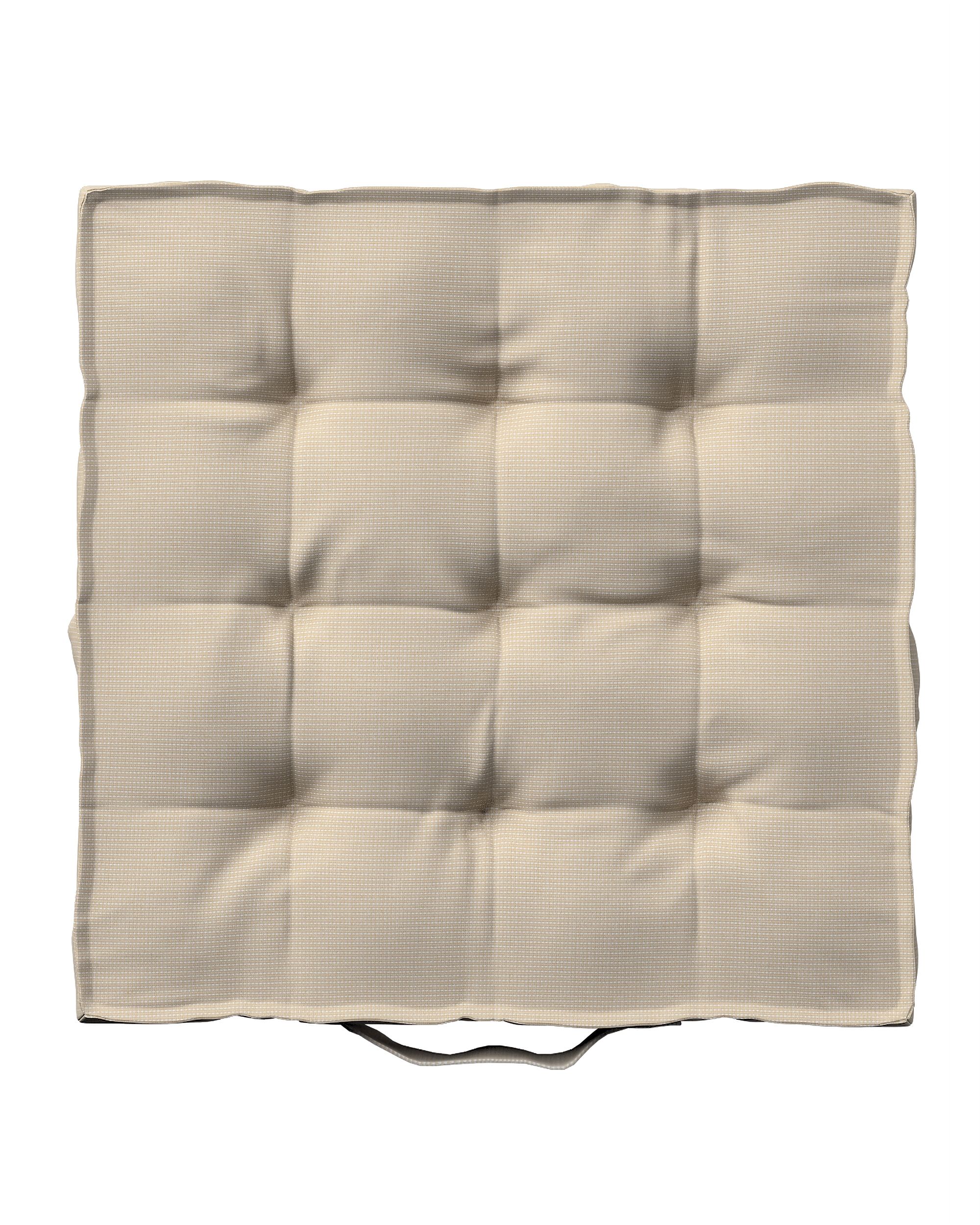 Sitzkissen Jacob mit Handgriff Farbe beige Stoff outdoor, strukturiert