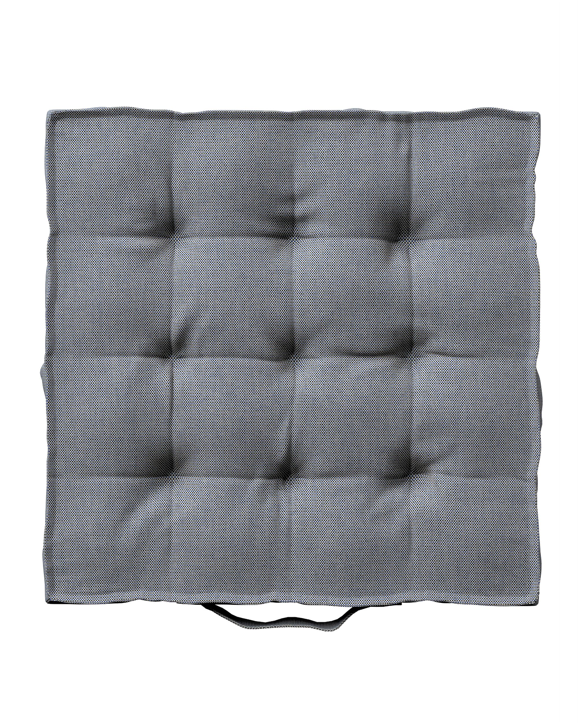 Sitzkissen Jacob mit Handgriff Farbe schwarz Stoff outdoor, strukturiert
